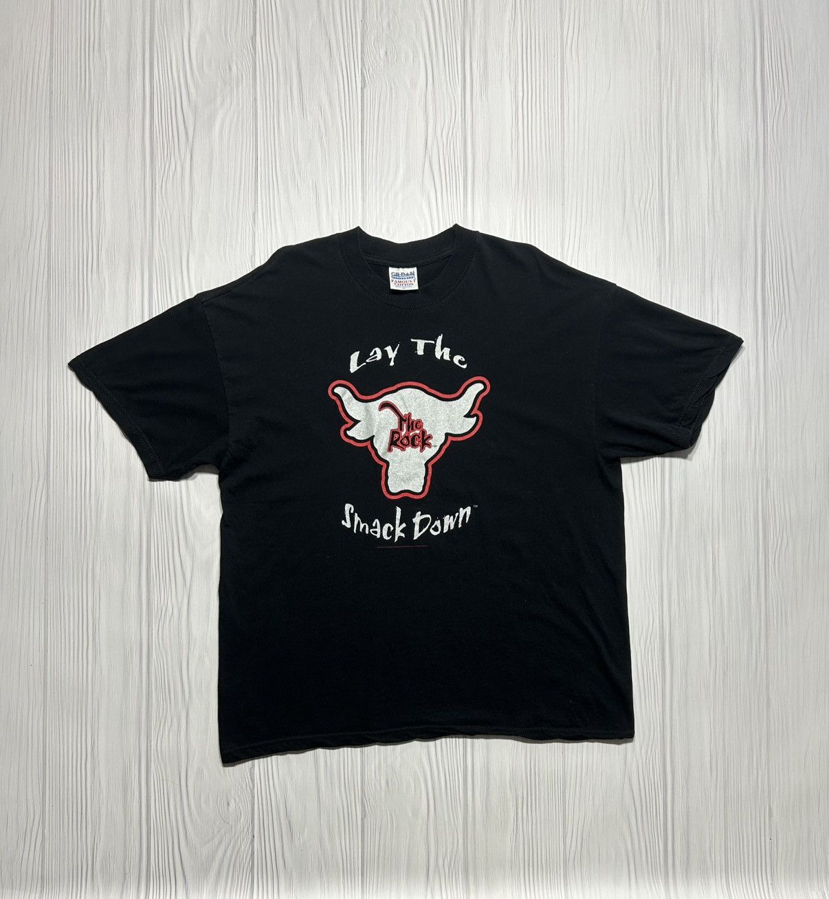 Vintage Vintage 2000 The Rock Lay The Smack Down T-Shirt Size US XL / EU 56 / 4 - 1 Thumbnail