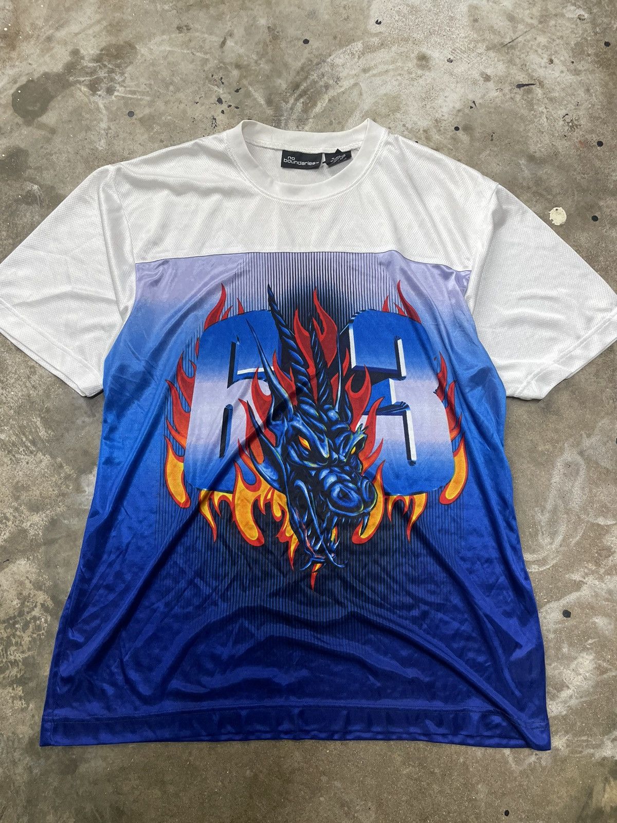 Vintage Y2K Dragon Flame Jersey Size US L / EU 52-54 / 3 - 1 Thumbnail