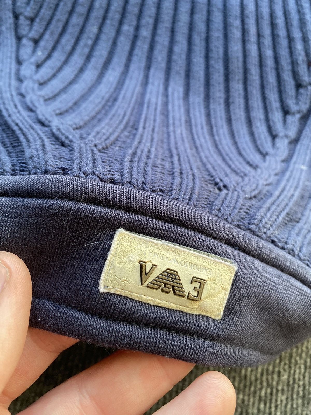 Emporio Armani 🔥Emporio Armani asymmetrical gothic blue sweater designer Size US L / EU 52-54 / 3 - 10 Thumbnail