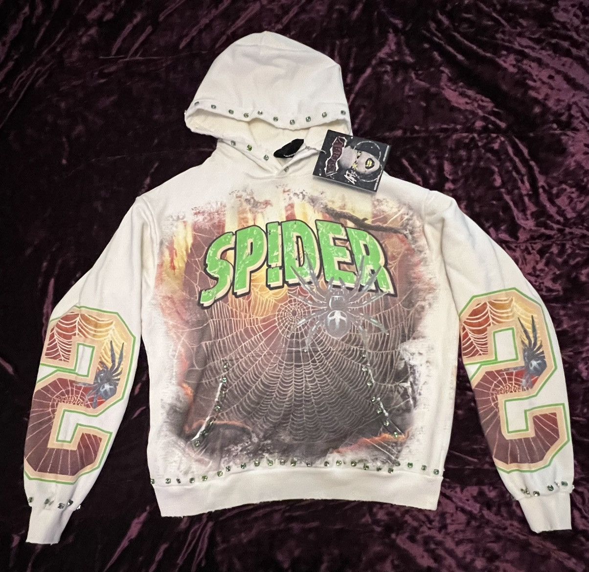 Other Stray Spider Graphic Rhinestone Cream Pullover Hoodie Size S Size US S / EU 44-46 / 1 - 1 Thumbnail