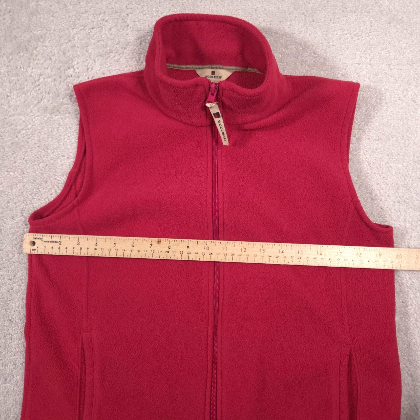 Vintage Woolrich Vest Womens Medium Red Fleece Full Zip Collar Pockets Outdoor Warm Size M / US 6-8 / IT 42-44 - 7 Thumbnail
