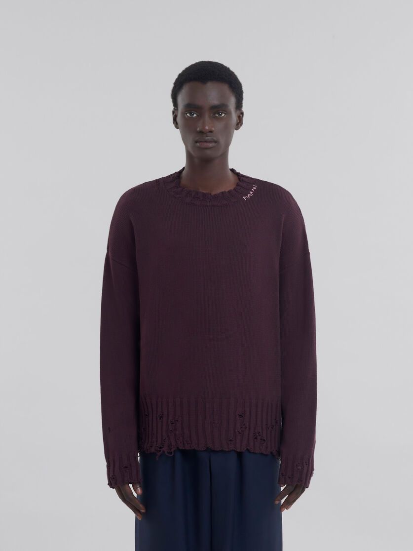 Marni o1w1db10625 Crewneck Sweater in Brown Size US S / EU 44-46 / 1 - 2 Thumbnail