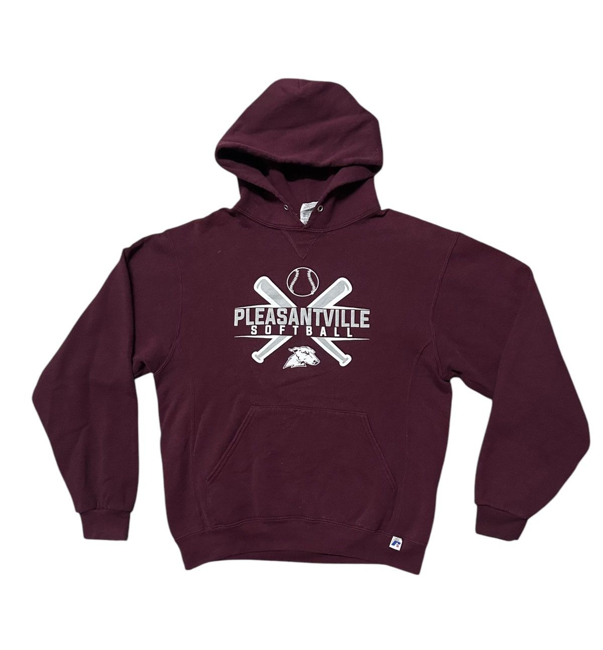 Russell Athletic Vintage 90s Pleasanville softball pullover hoodie Size US M / EU 48-50 / 2 - 1 Thumbnail