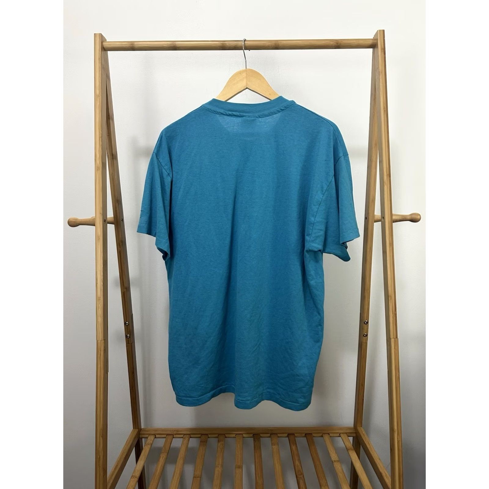 Hanes VTG McDonalds Paper Thin Burnout Worn Good Drape 5050 T-Shirt Size XL Men Blue Grunge 90s Mens Size US XL / EU 56 / 4 - 2 Thumbnail