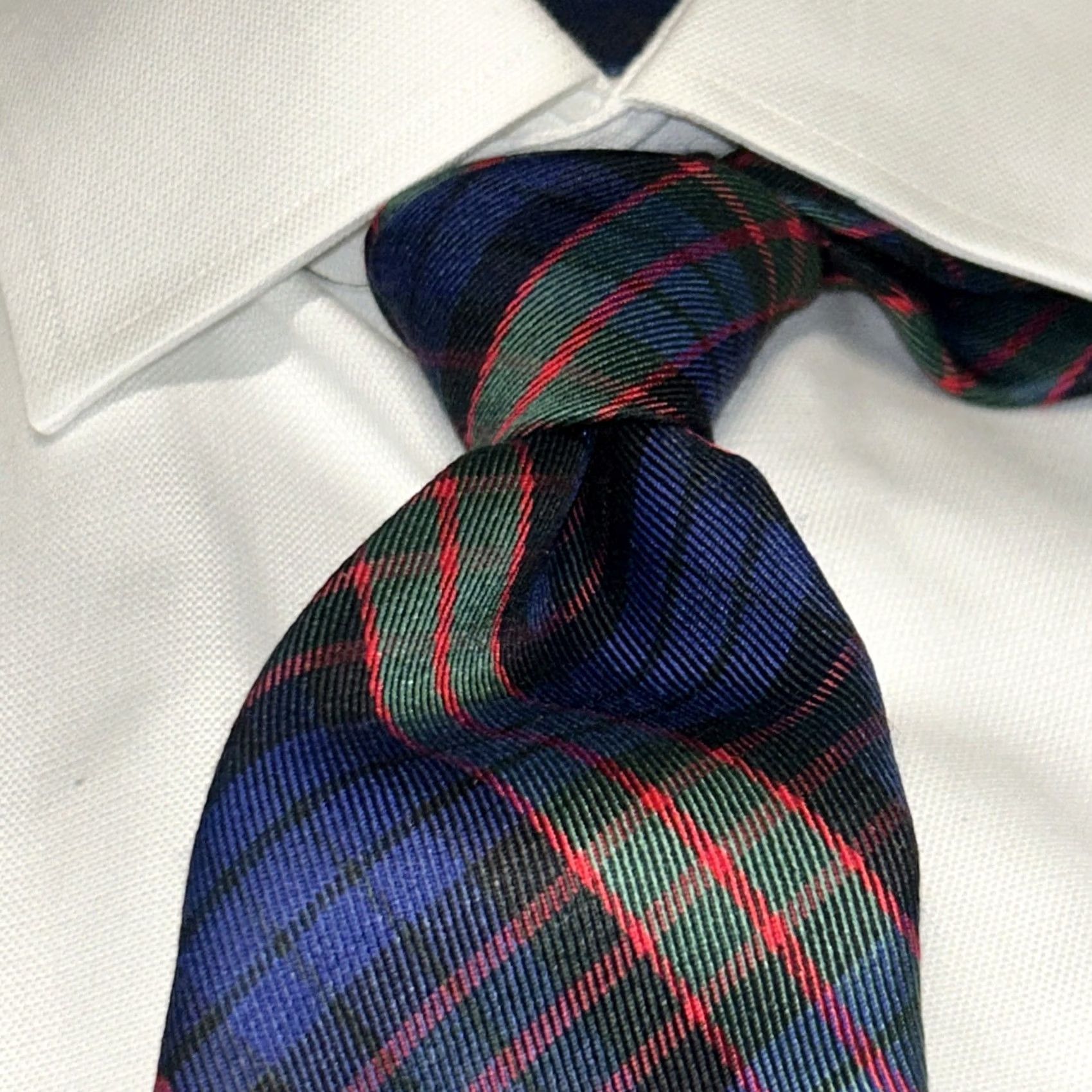 Brooks Brothers VTG Brooks Brothers Makers Tie Tartan Plaid Wool Silk USA Hand Block Men Tie Multicolor Classic Width Holiday Christmas 100% Wool Adjustable One Size Size ONE SIZE - 2 Thumbnail