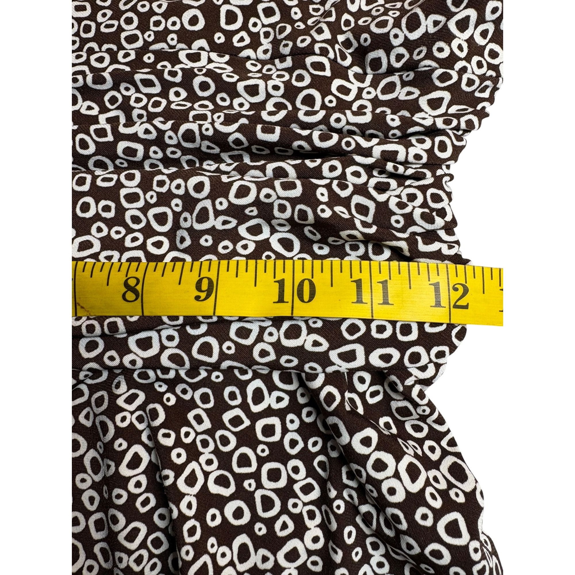 MAGGY LONDON Maggy London Women’s Midi Dress Brown Floral 12P Cowl Neck I Size XL / US 12-14 / IT 48-50 - 6 Thumbnail