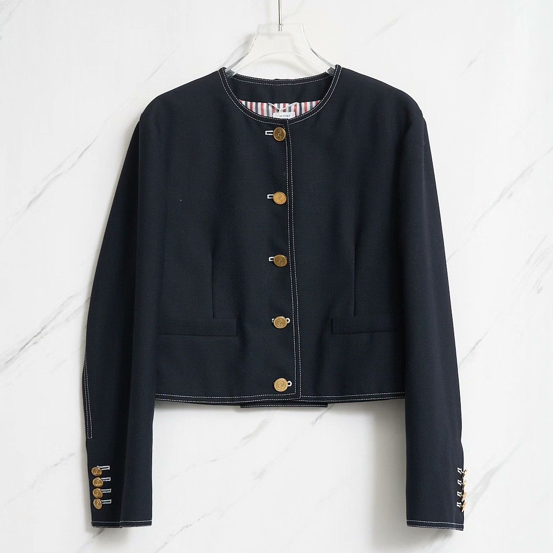 Thom Browne Thom Browne Women's Tweed Short Coat Size S / US 4 / IT 40 - 1 Thumbnail
