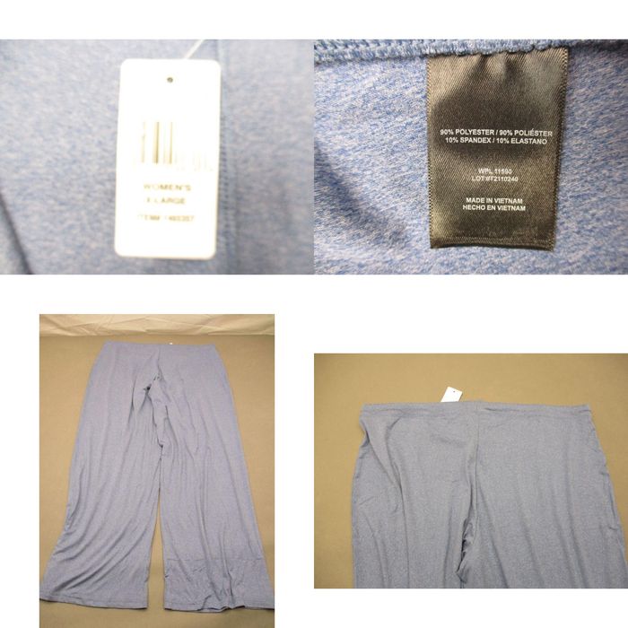 Vintage NWT 32 Degrees Cool Size XL Womens Blue Wide Leg Sleepwear Pajama  Pants T634
