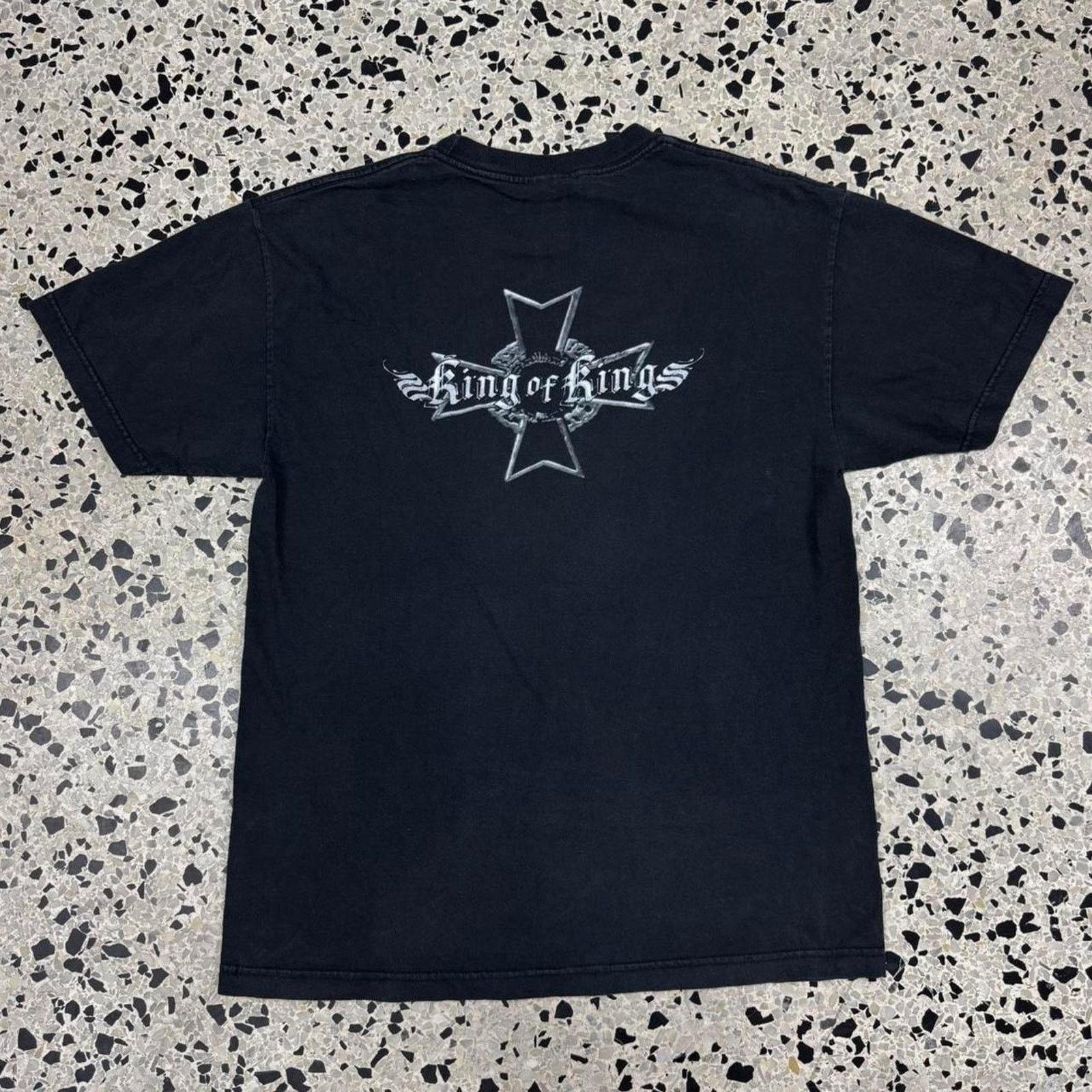 Vintage × WWE VINTAGE Y2K 2002 WWE TRIPLE H KING OF KINGS SKULL TEE: Size US L / EU 52-54 / 3 - 5 Thumbnail