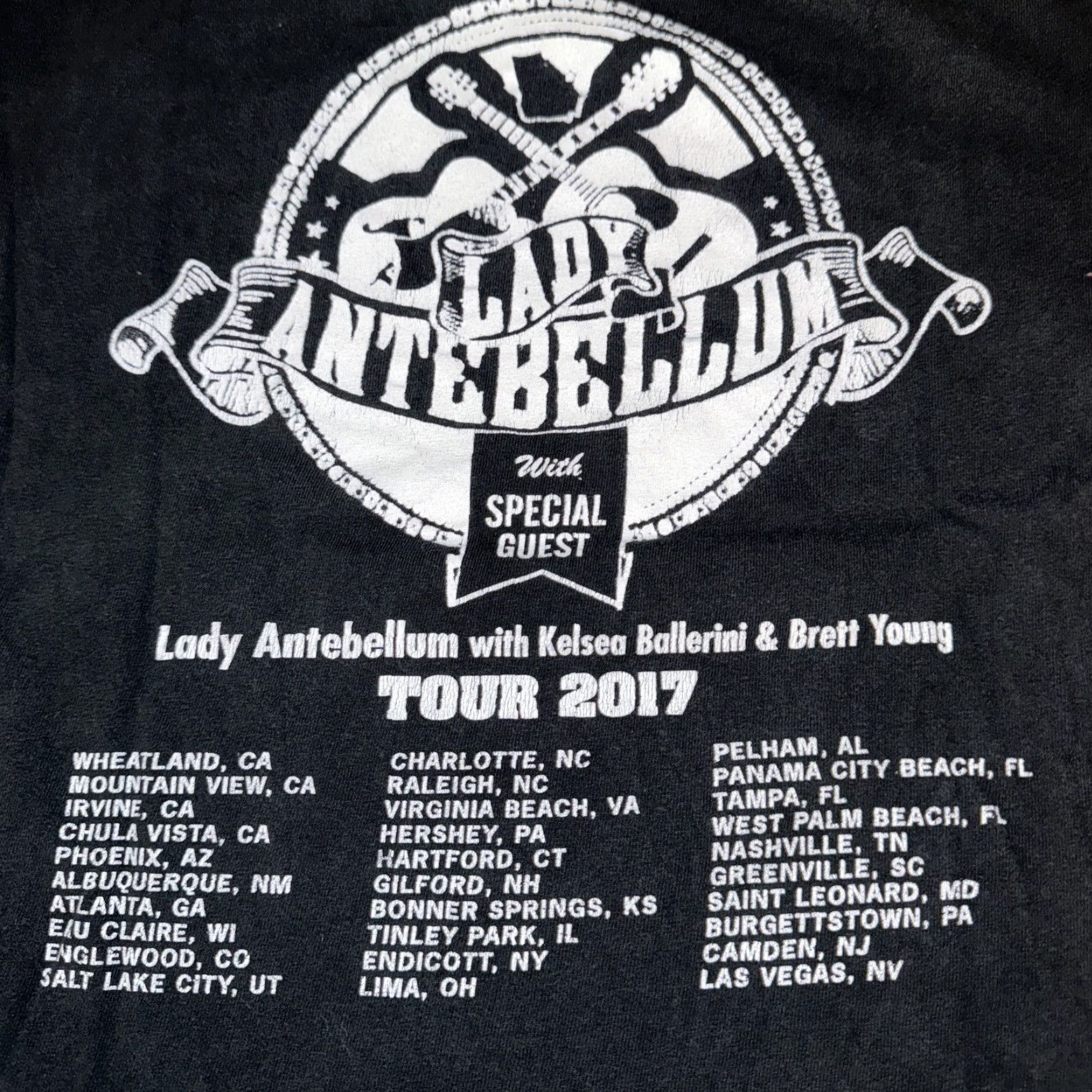 Vintage Lady Antebellum Tour T-Shirt M Black 19x24 Mens Regular M Size US M / EU 48-50 / 2 - 5 Thumbnail