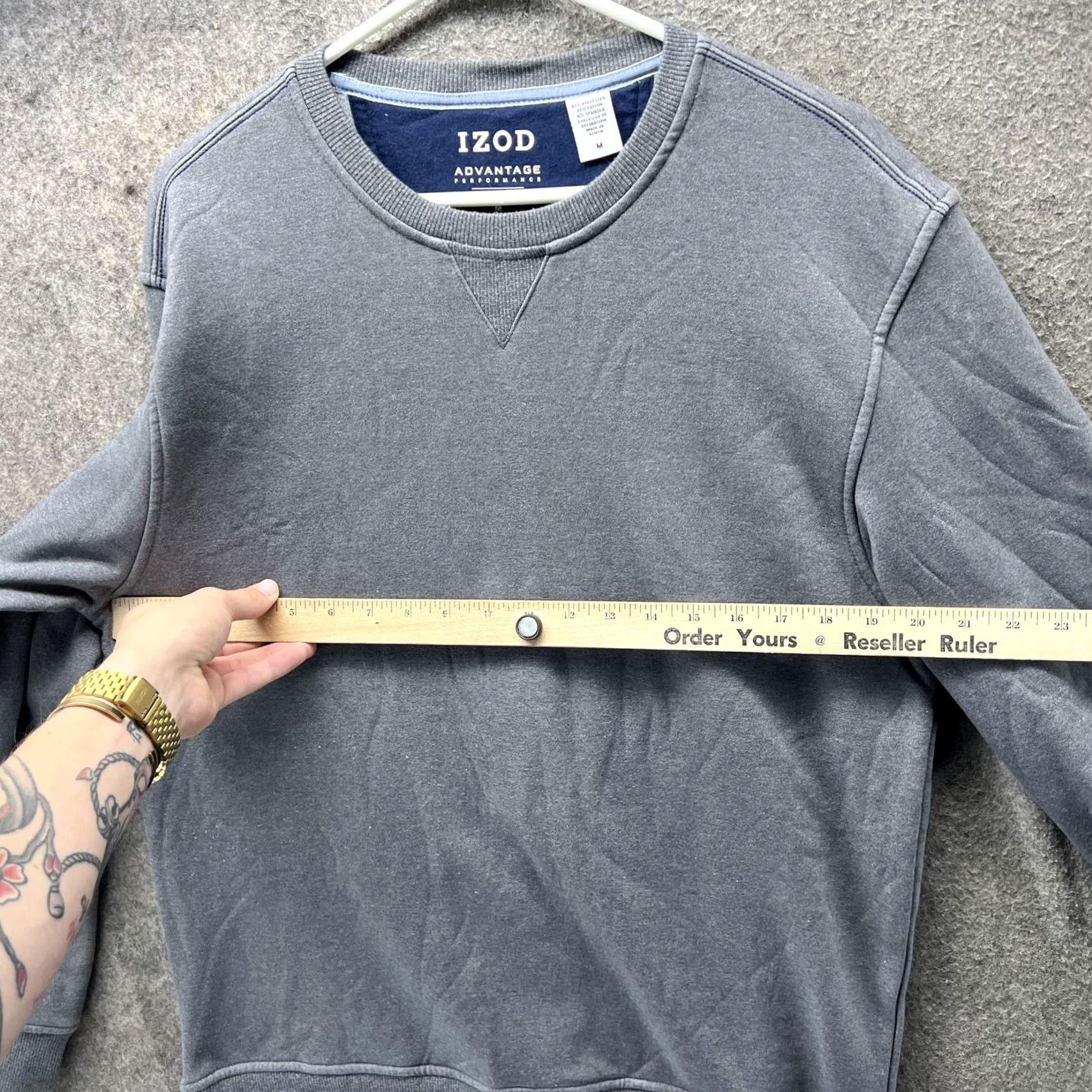 Izod Izod Sweatshirt Mens M Gray Stretch Crewneck Pullover Casual Size US M / EU 48-50 / 2 - 4 Thumbnail