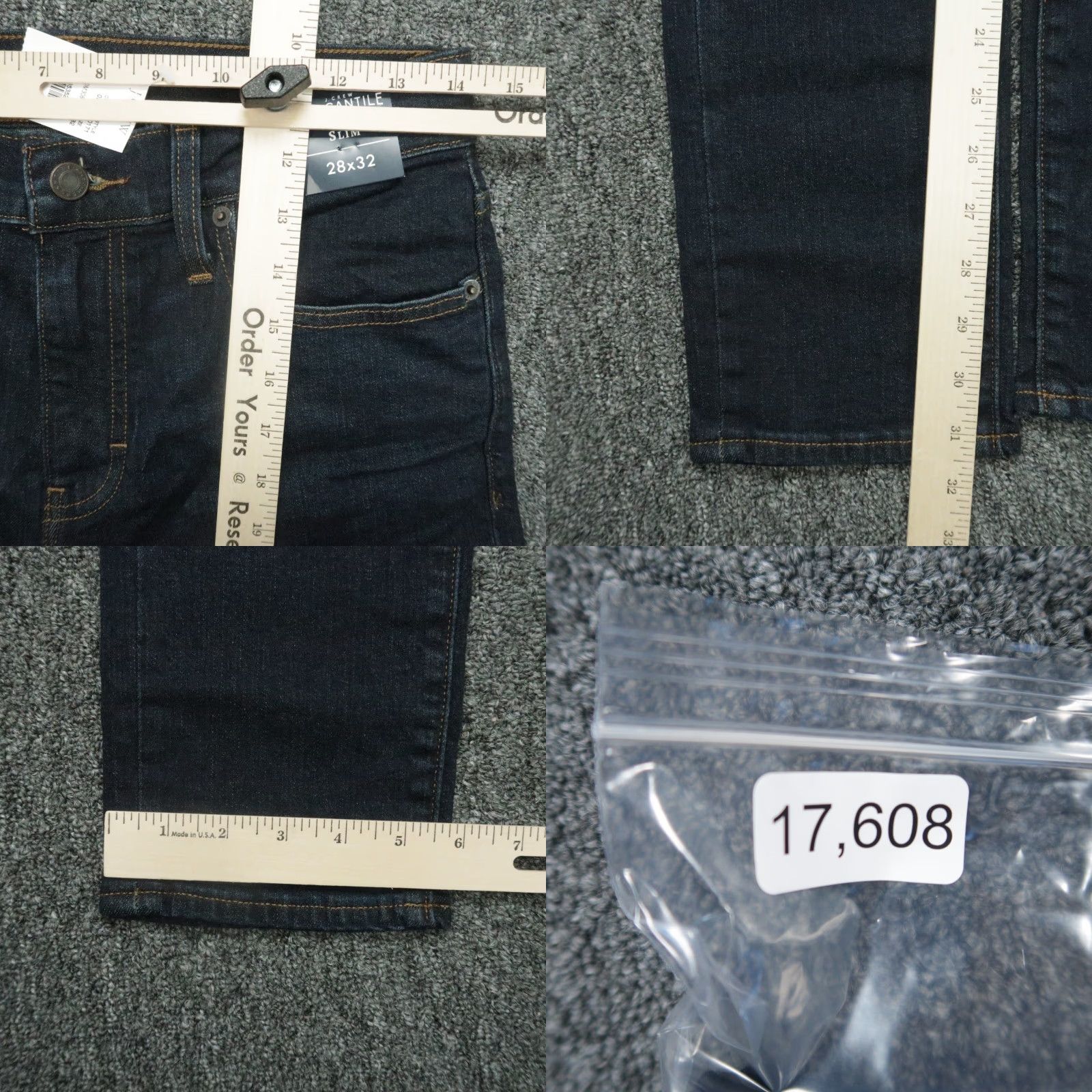 J.Crew J Crew Pants Men 28x32 Blue Mercantile Flex Slim Fit Dark Wash NWT Size US 28 / EU 44 - 8 Thumbnail
