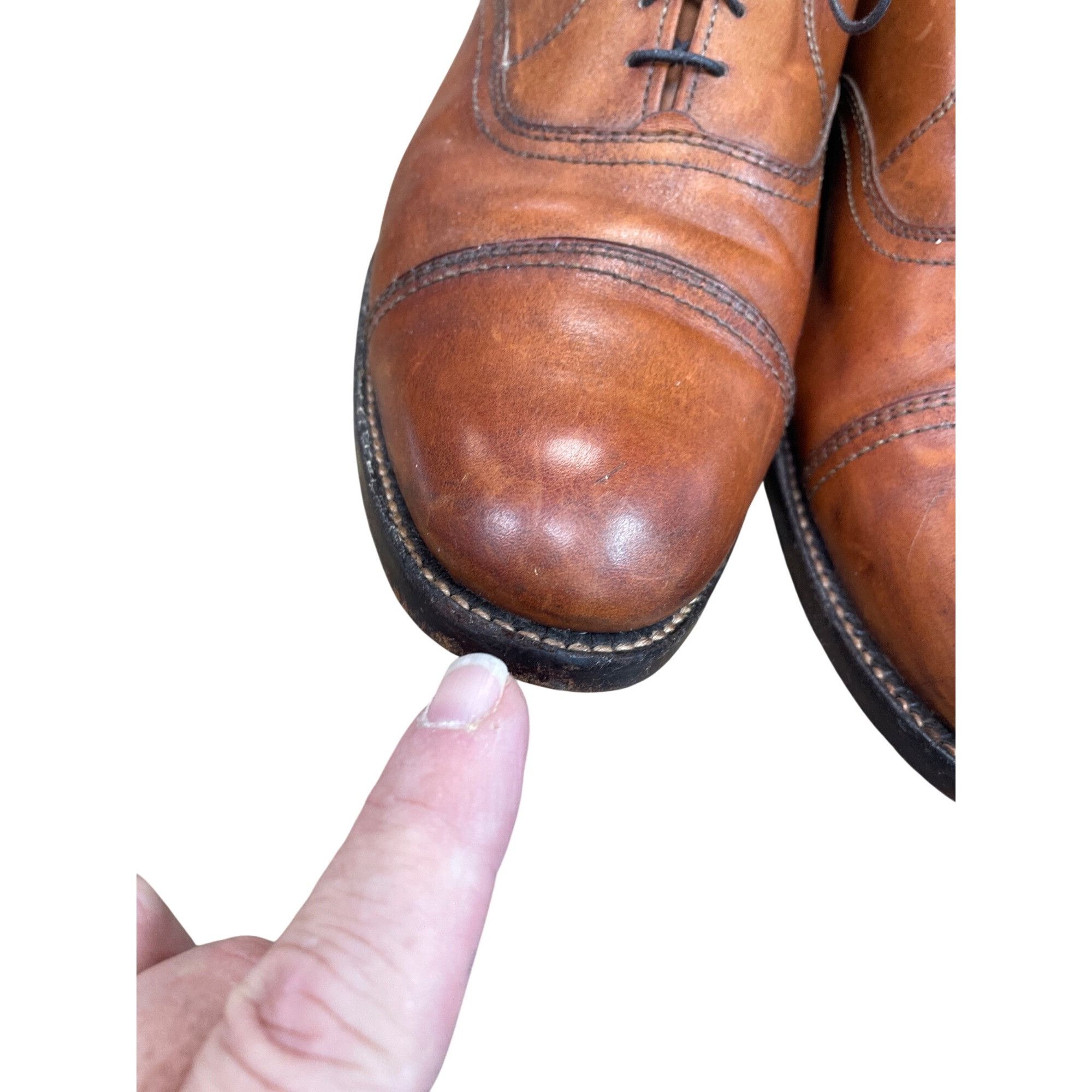 Allen Edmonds Allen Edmonds Brookwood mens brown leather cap toe oxford sh Size US 13 / EU 46 - 14 Thumbnail