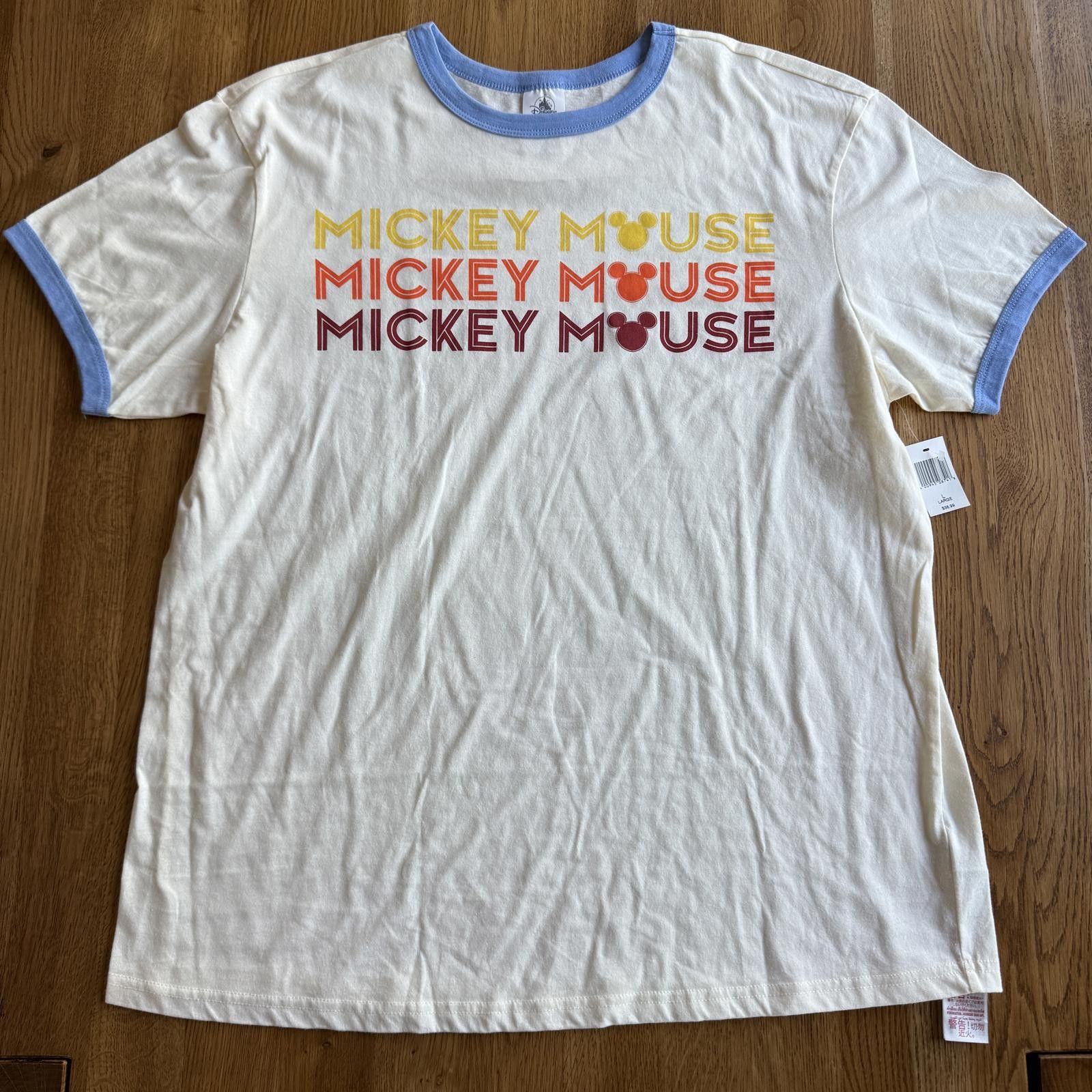 Disney Mickey Mouse Graphic T-Shirt with Blue Trim Size Large Size US L / EU 52-54 / 3 - 1 Thumbnail