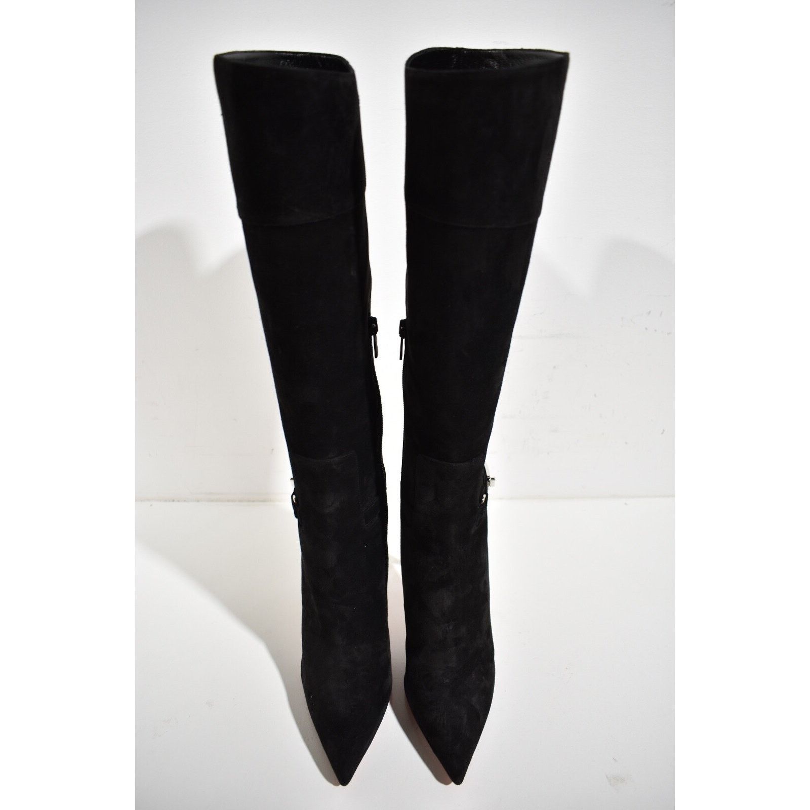 Christian Louboutin Christian Louboutin Lock Kate Botta 100 Black Suede Knee Size US 10.5 / IT 40.5 - 7 Thumbnail