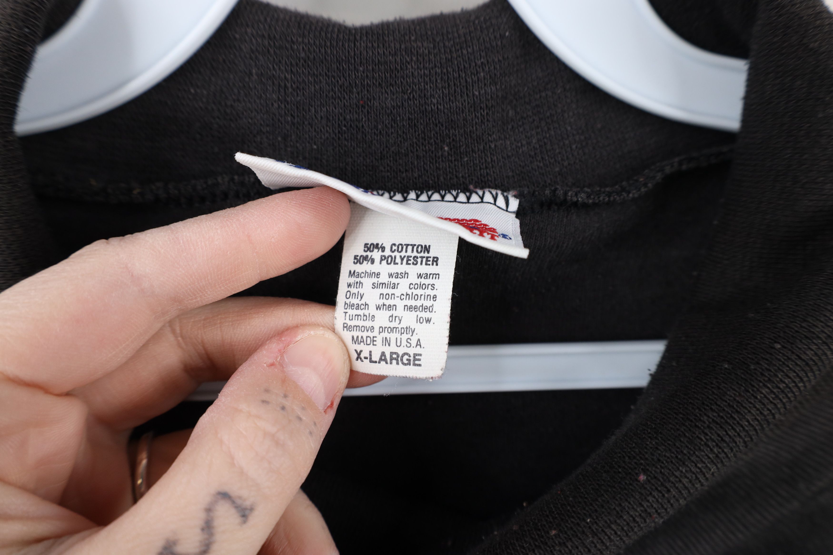 Vintage Vintage 90s Streetwear Blank Turtleneck T-Shirt Black USA Size US XL / EU 56 / 4 - 5 Thumbnail