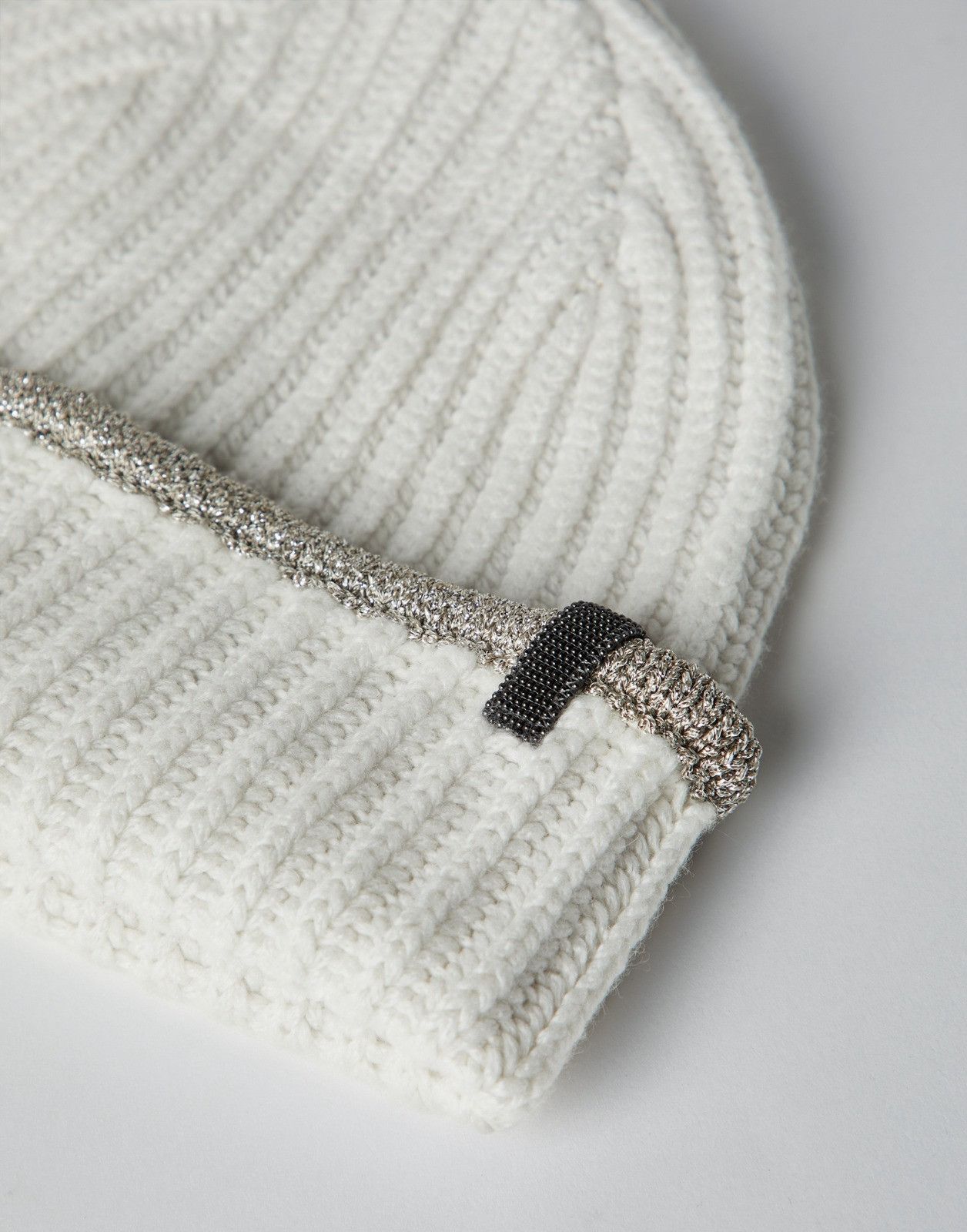 Brunello Cucinelli o1la1rc1a0225 Size: OS / Cashmere Hat / Cap in White Size ONE SIZE - 2 Thumbnail