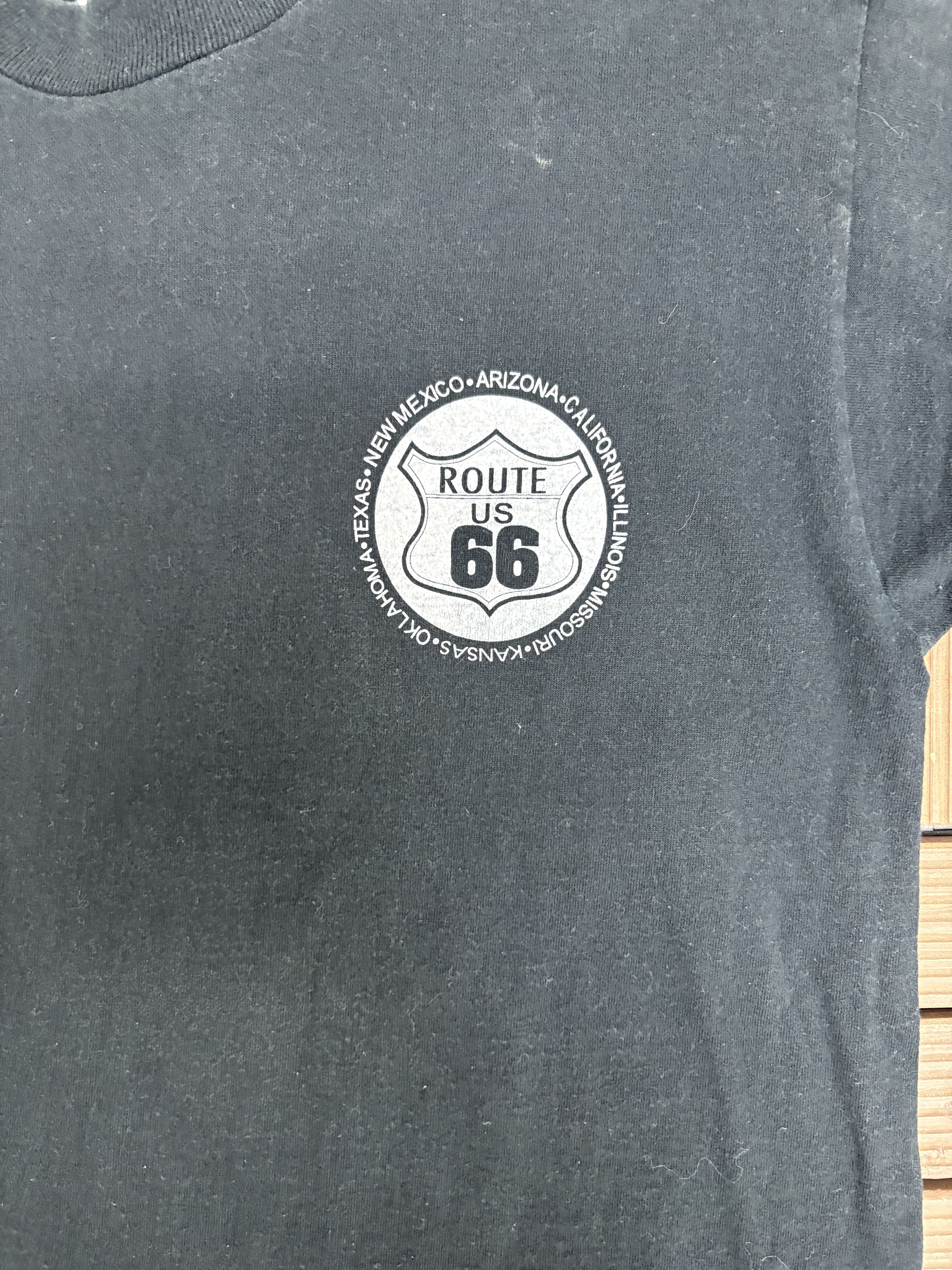 Vintage Route 66 Main Street Of America Vintage Black Tee Size US L / EU 52-54 / 3 - 3 Thumbnail