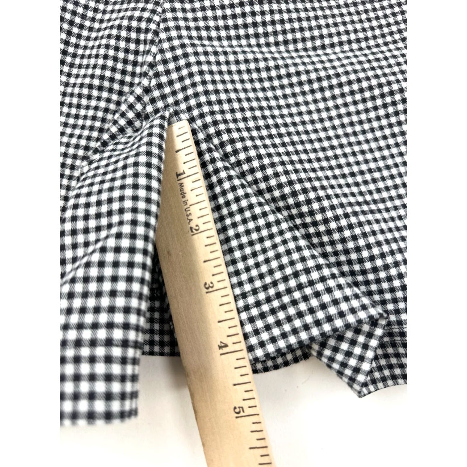Vintage Carolina Blues Shorts Womens 6 Black White Check Bermuda 4" Inseam Wrap Front Skort Casual Womens Size 28" / US 6 / IT 42 - 5 Thumbnail