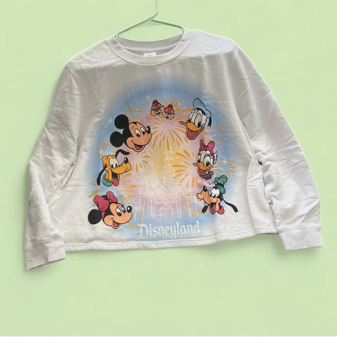 Disney Disneyland Mickey, pals, and castle pastels Sweatshirt 2023 Size XXL / US 16-18 / IT 52-54 - 6 Thumbnail
