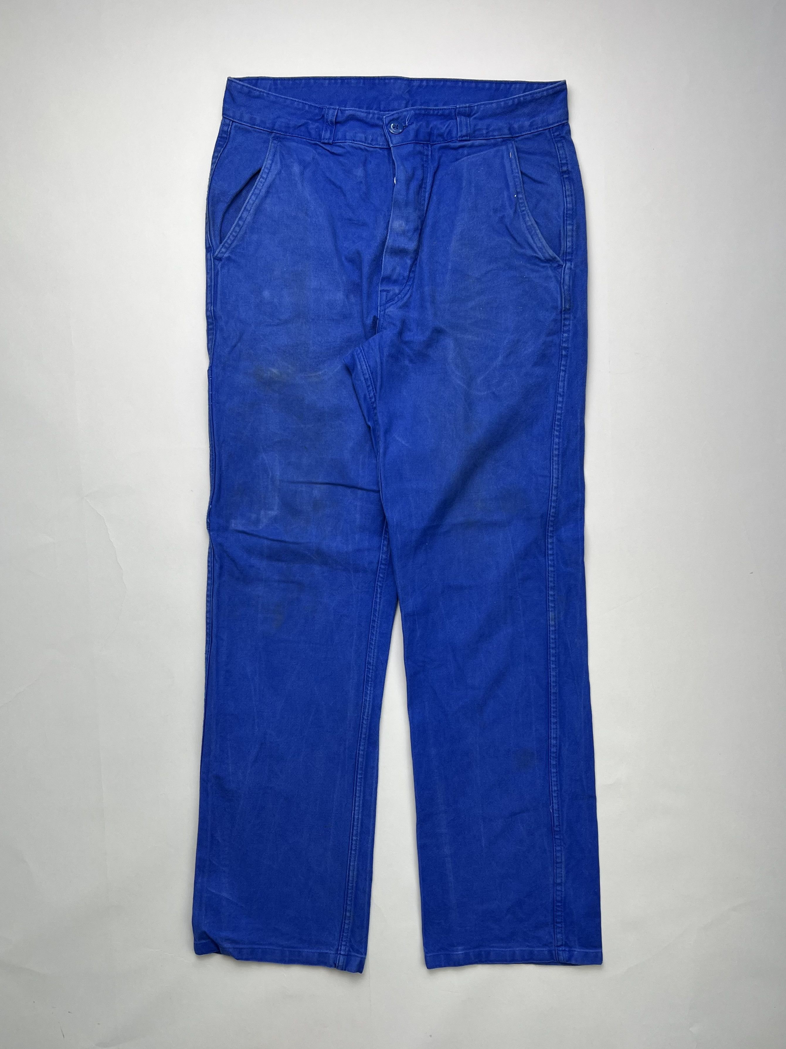 Vintage French Workwear Bleu De Travail Vintage Work Pants Size US 30 / EU 46 - 1 Thumbnail