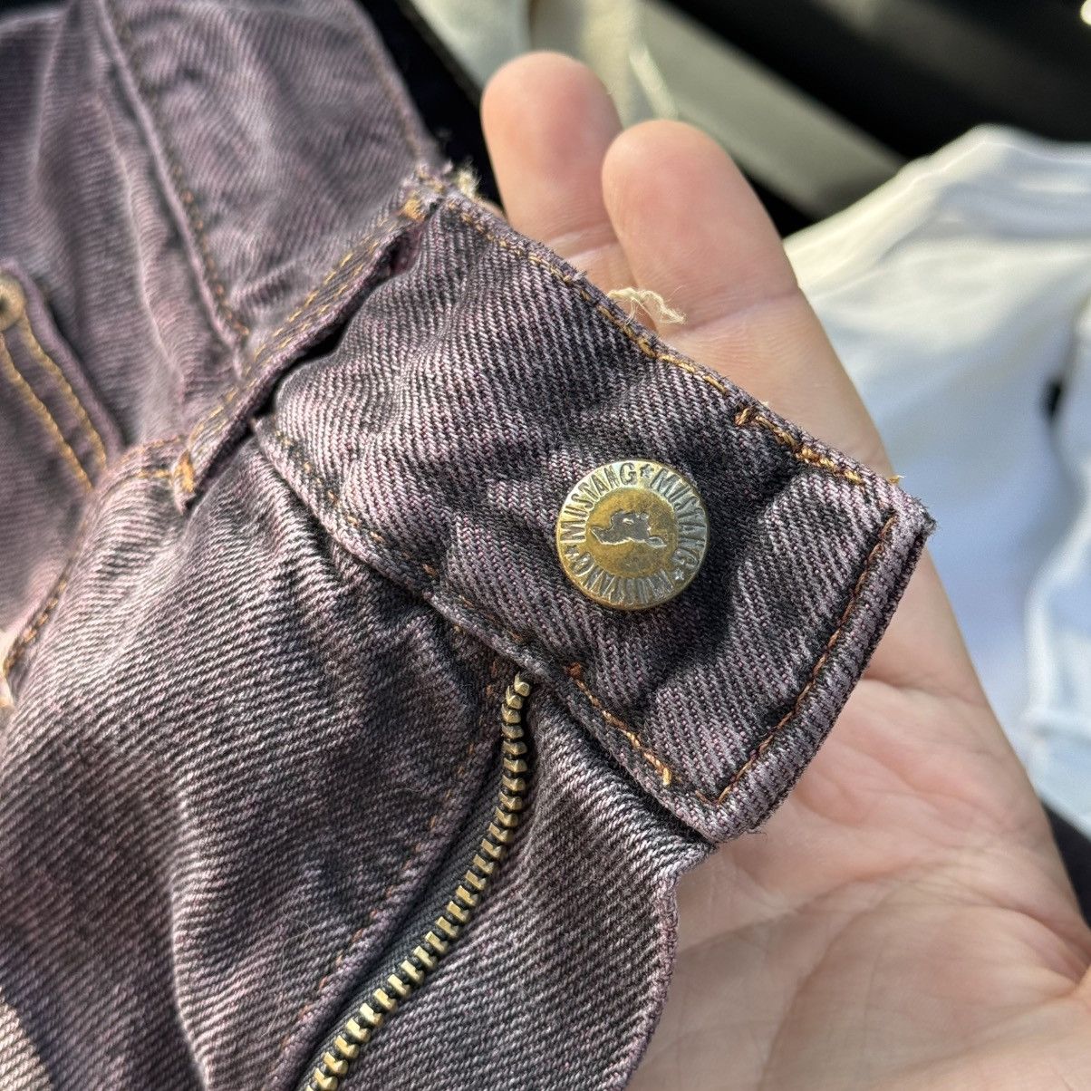 Mustang Mustang Purple Wash Denim Jeans 33x32 Japanese Levis Haze Size US 33 - 18 Thumbnail