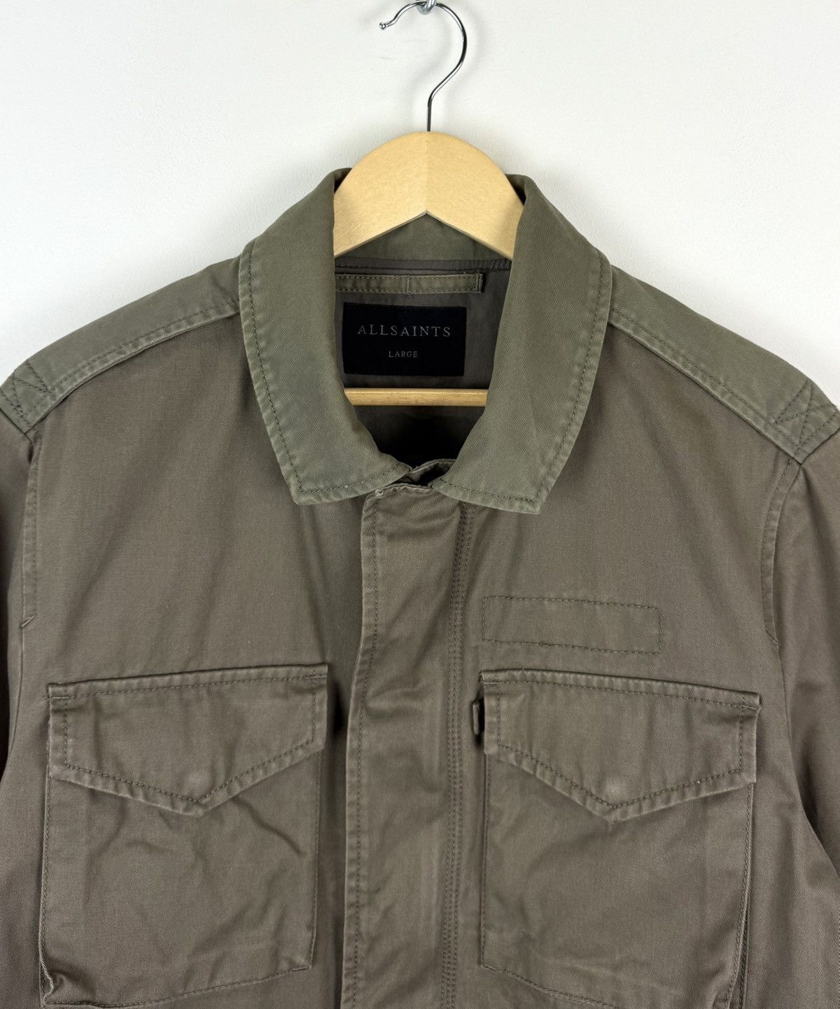 Allsaints Allsaints Cote Jacket Field M-65 Style Military Coat Khaki Size US L / EU 52-54 / 3 - 3 Thumbnail