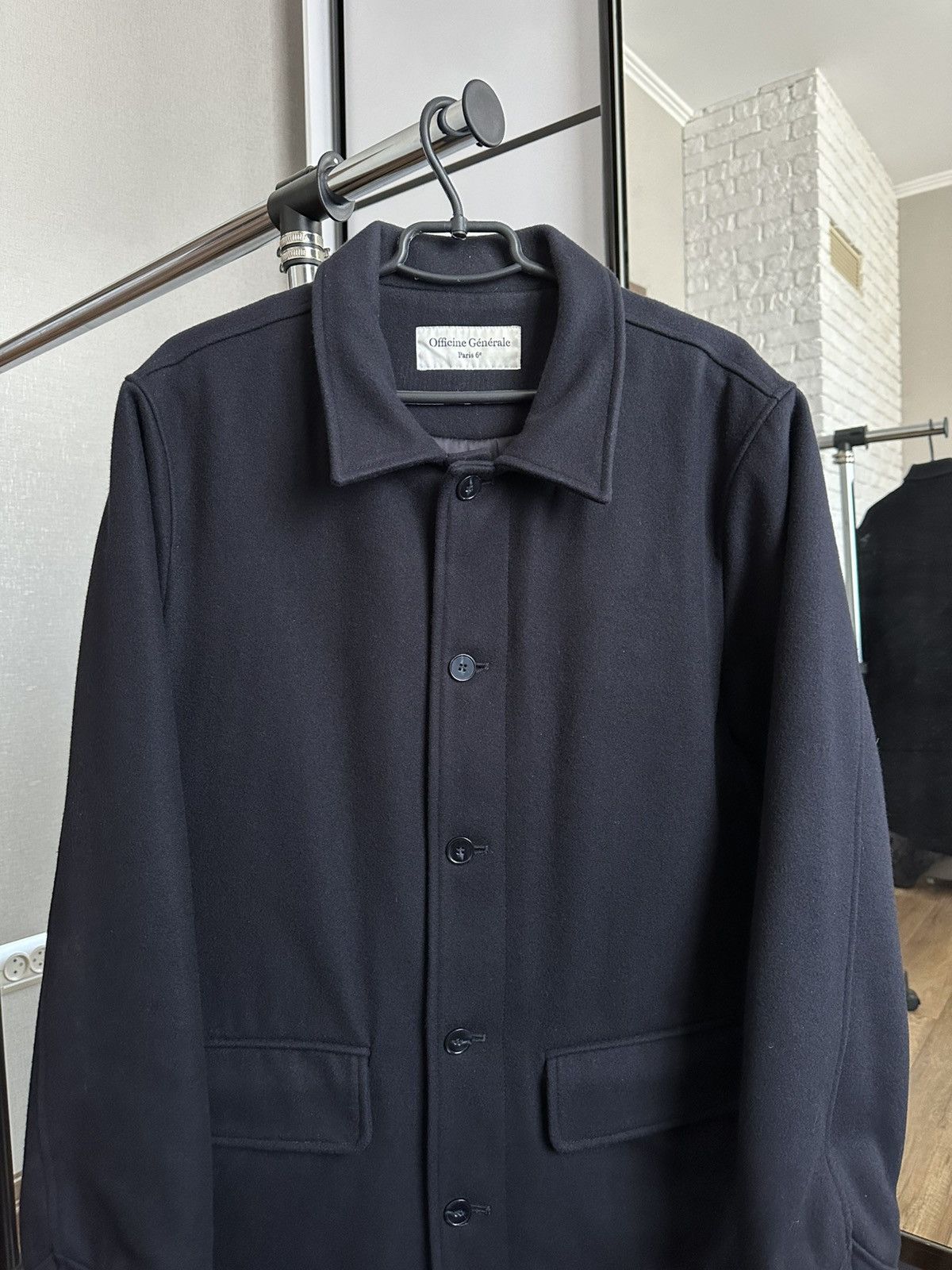 Officine Generale Officine Generale Navy Wool Vasco Jacket Size US L / EU 52-54 / 3 - 5 Thumbnail
