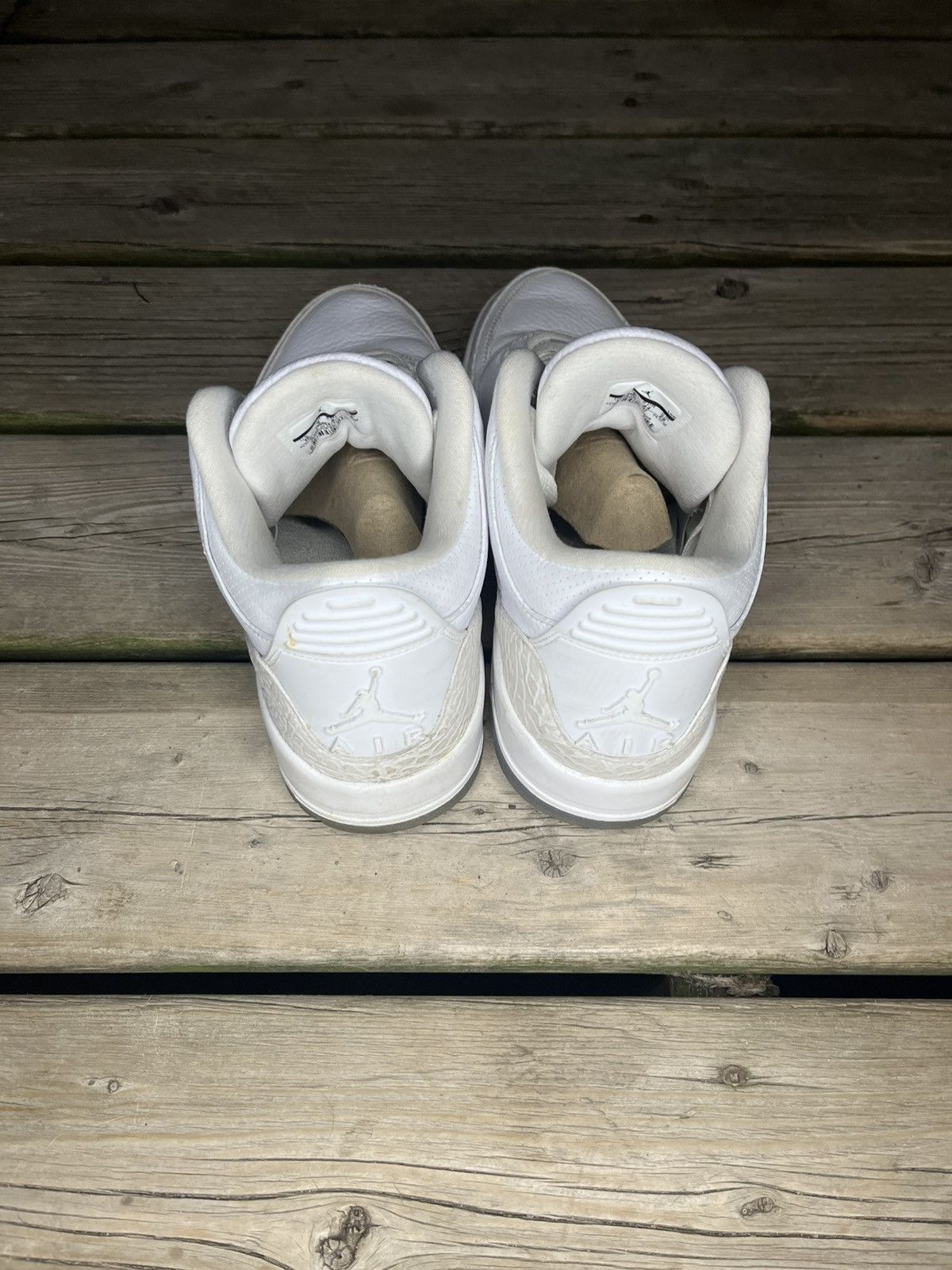 Jordan Brand 2018 Pure White Air Jordan Retro 3 With OG Box Size US 10 / EU 43 - 4 Thumbnail