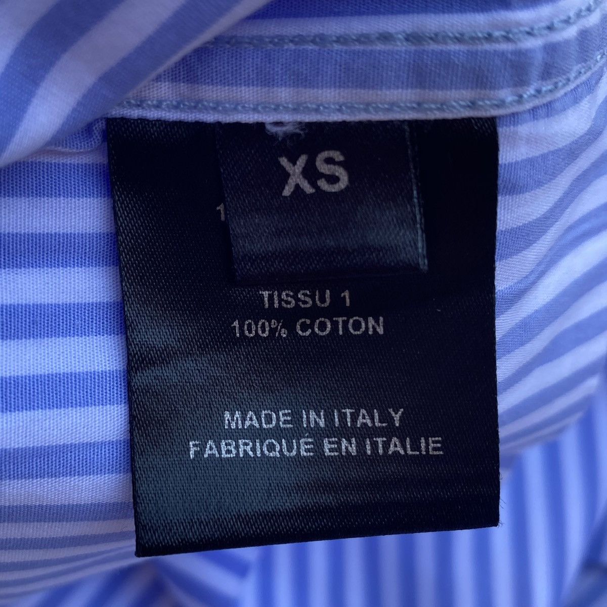 Vetements SS19 Blue Stripes Oversized Cropped Shirt Size XS / US 0-2 / IT 36-38 - 13 Thumbnail