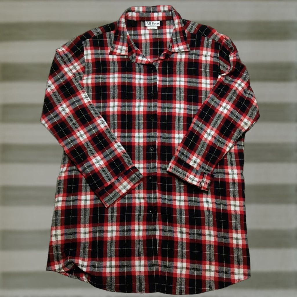 Vintage VINTAGE All Hours Shirt 2XL Red Black Plaid Flannel Womens 1980s USA Made Grunge Shirt Size XXL / US 16-18 / IT 52-54 - 1 Thumbnail