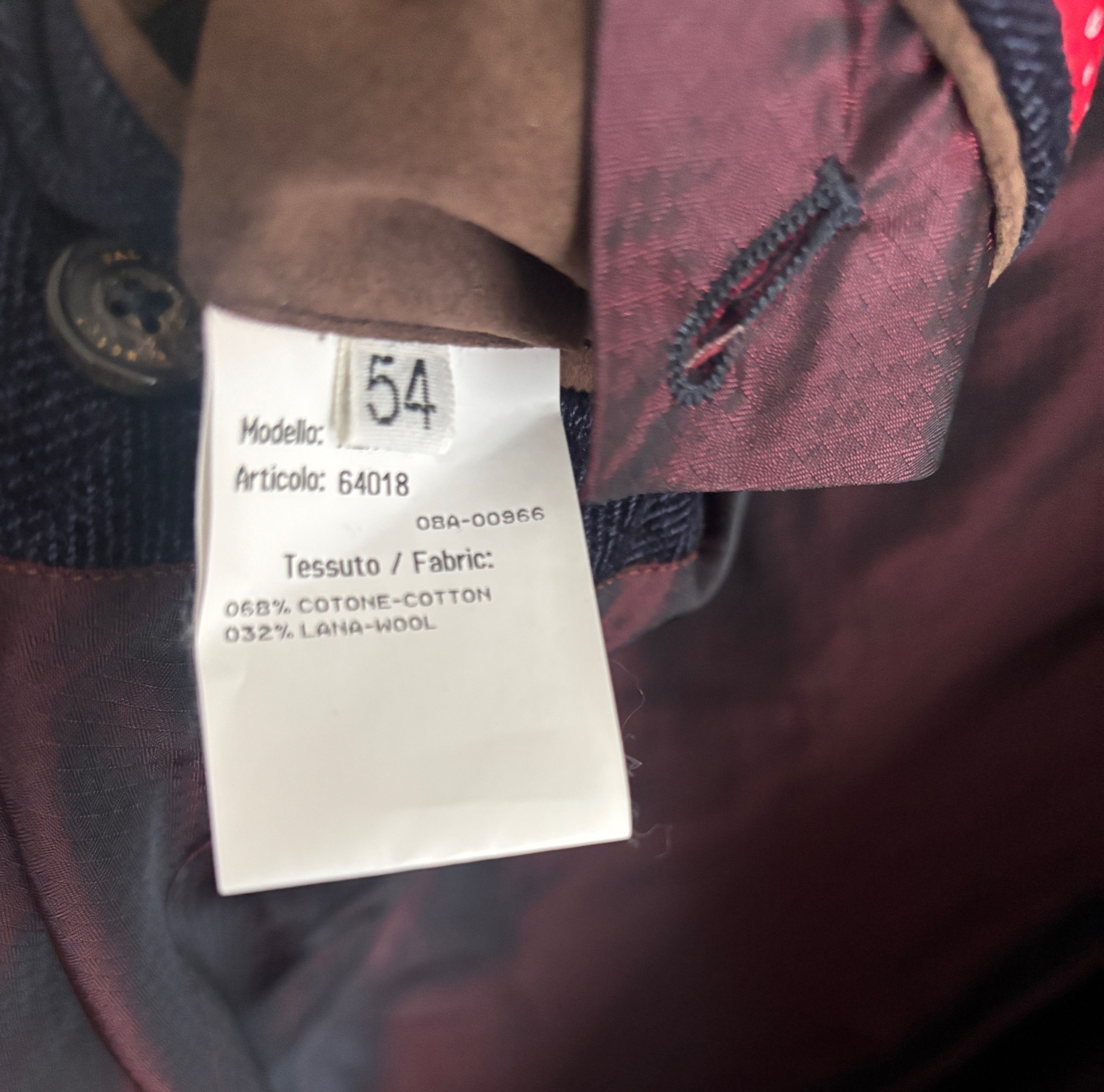 Pal Zileri $1400 Navy Herringbone Wool Hybrid Sport Coat/ Jacket - 44 Size 44R - 10 Thumbnail