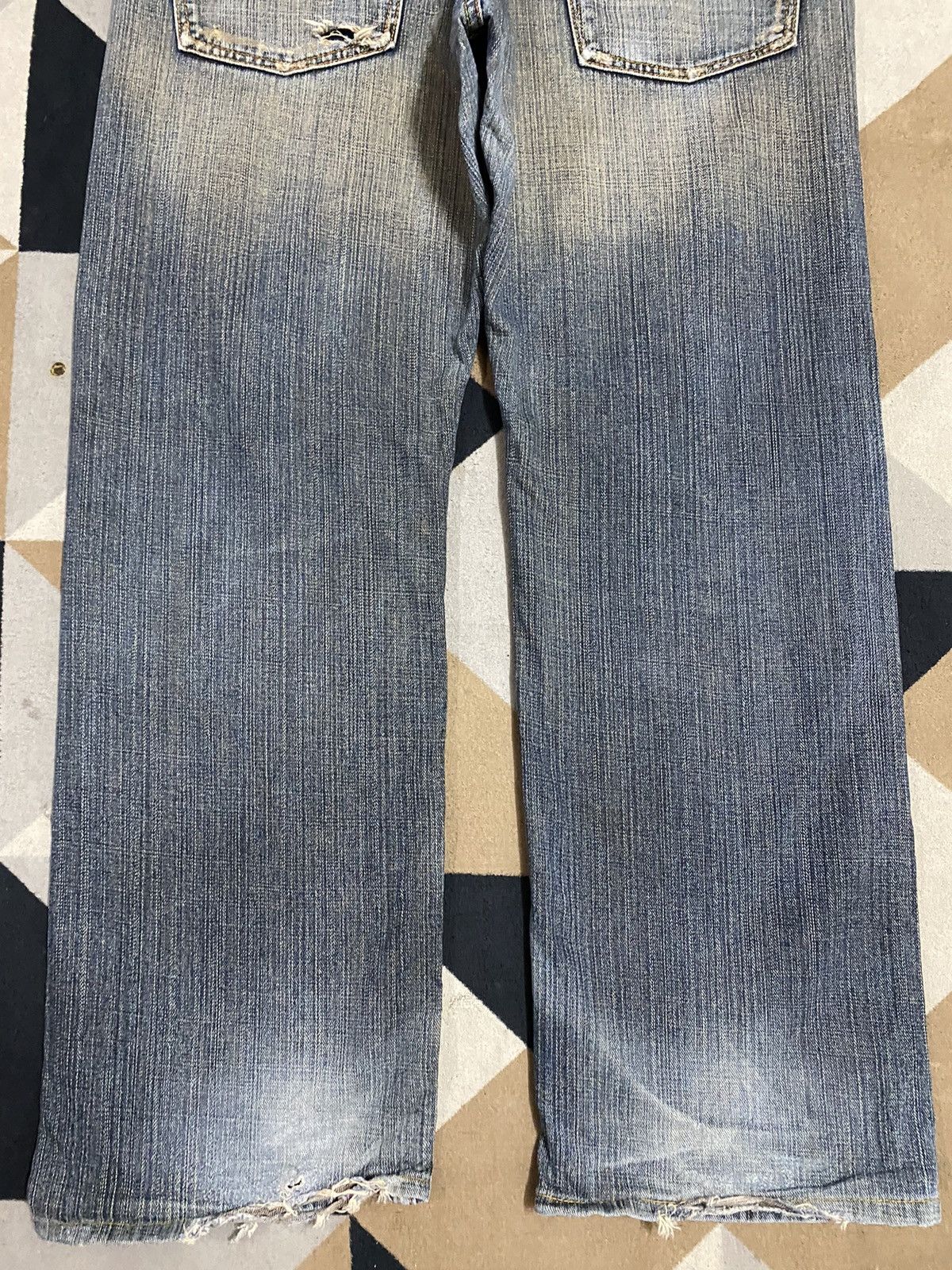 Japanese Brand Vintage Japanese Brands Mud Wash Distressed Loose Jeans Size US 36 / EU 52 - 6 Thumbnail