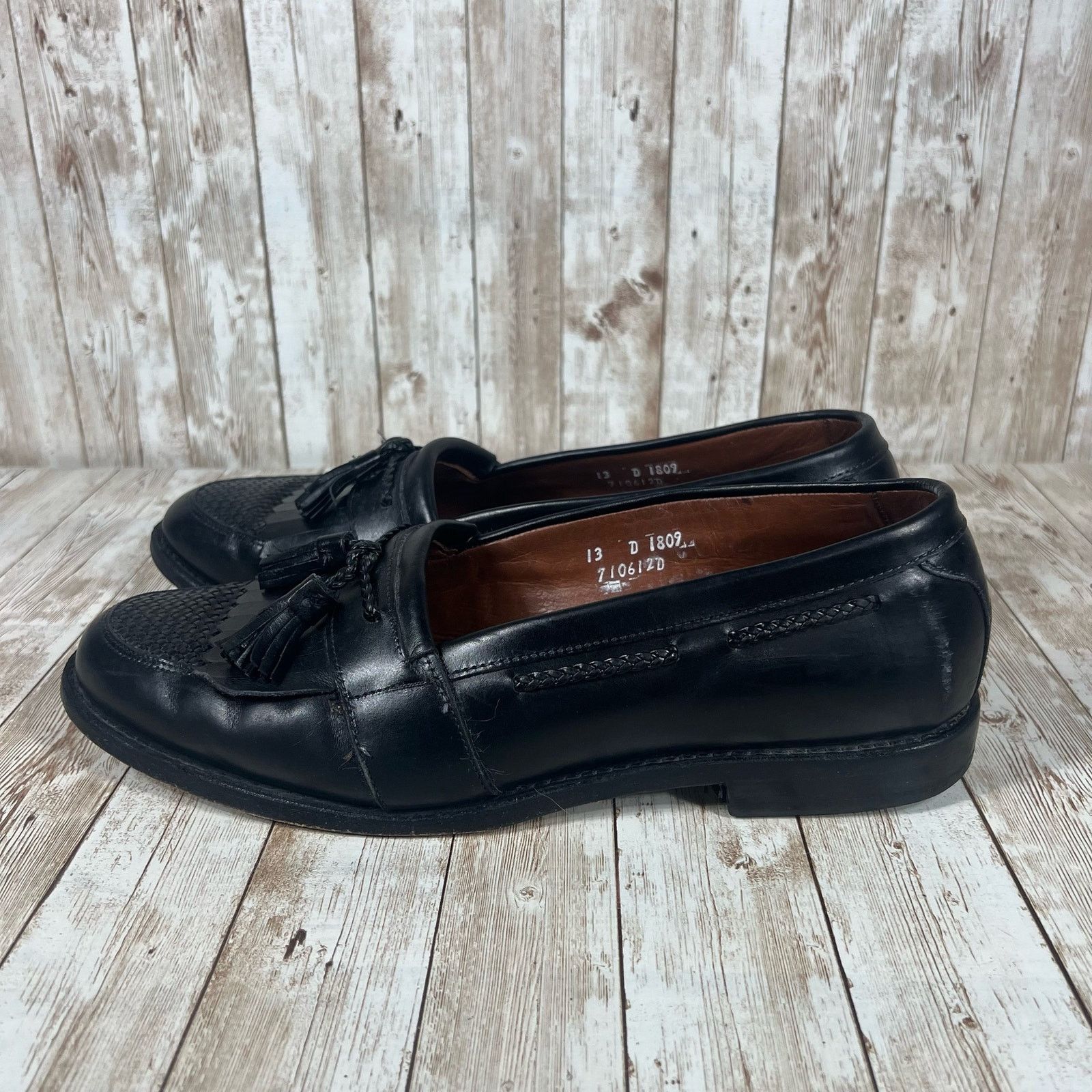 Allen Edmonds Allen Edmonds Sz 13 D Black Leather Men's Dress Shoes Size US 13 / EU 46 - 2 Thumbnail