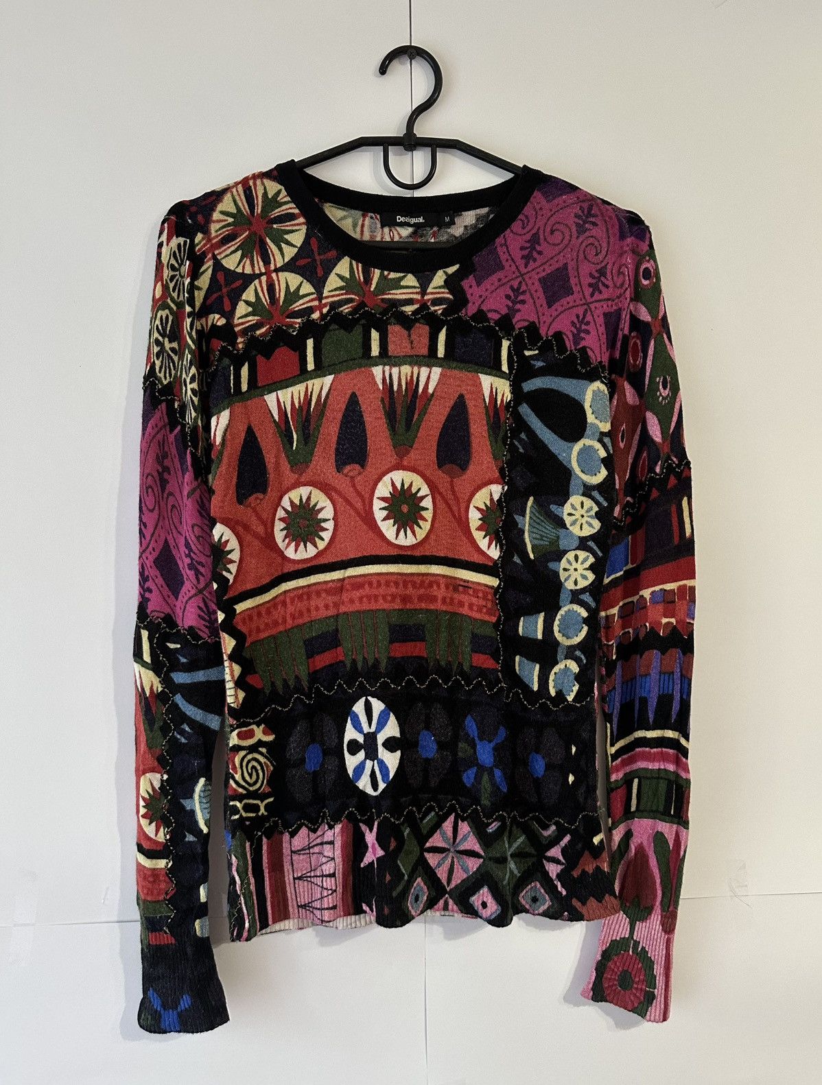 Desigual Desigual Avant Garde Very Crazy Y2K Floral Jumper Size M / US 6-8 / IT 42-44 - 6 Thumbnail