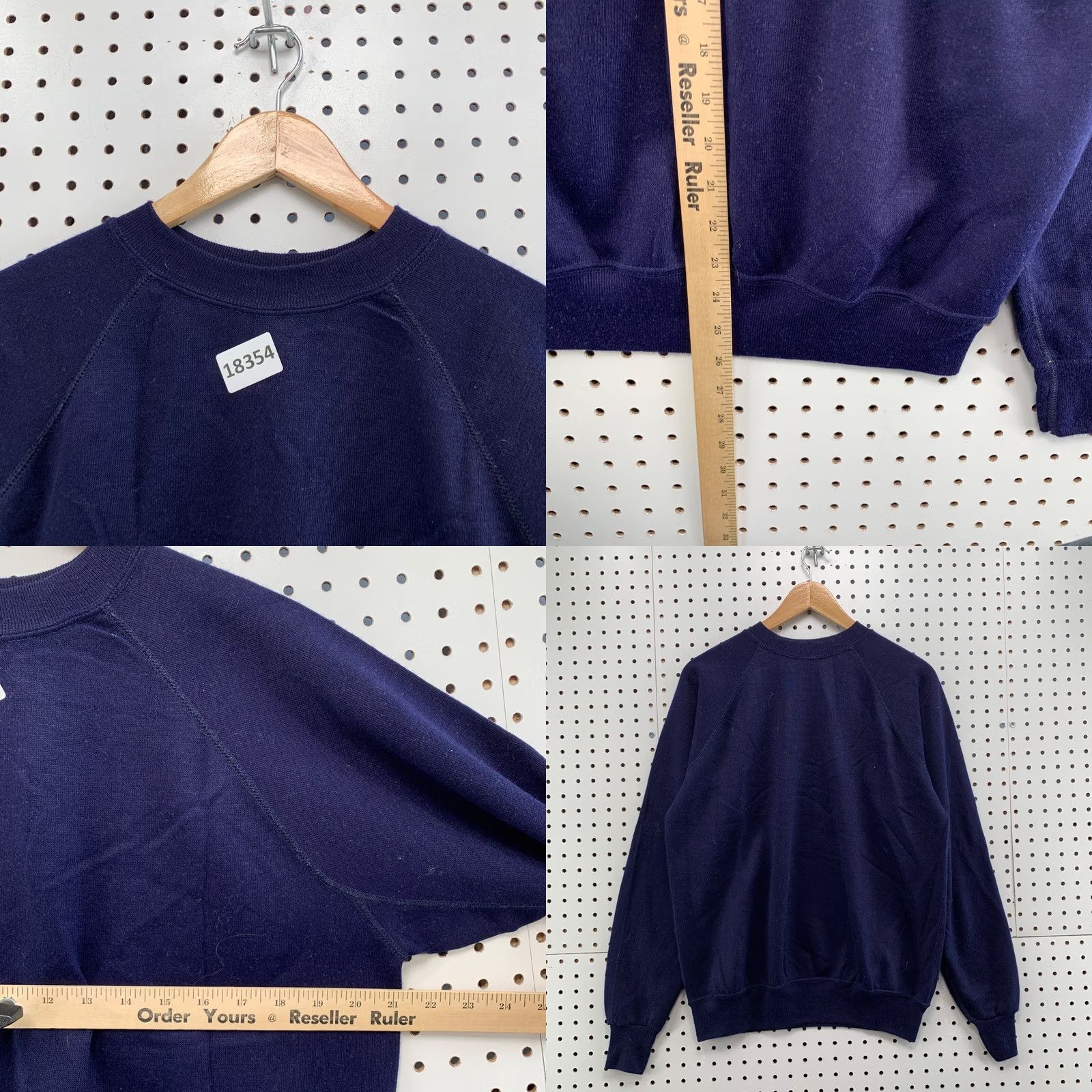 Vintage VINTAGE Sports Action Sweatshirt Adult L Navy Blue Crew Neck 60s 70s Mens Size US L / EU 52-54 / 3 - 8 Thumbnail