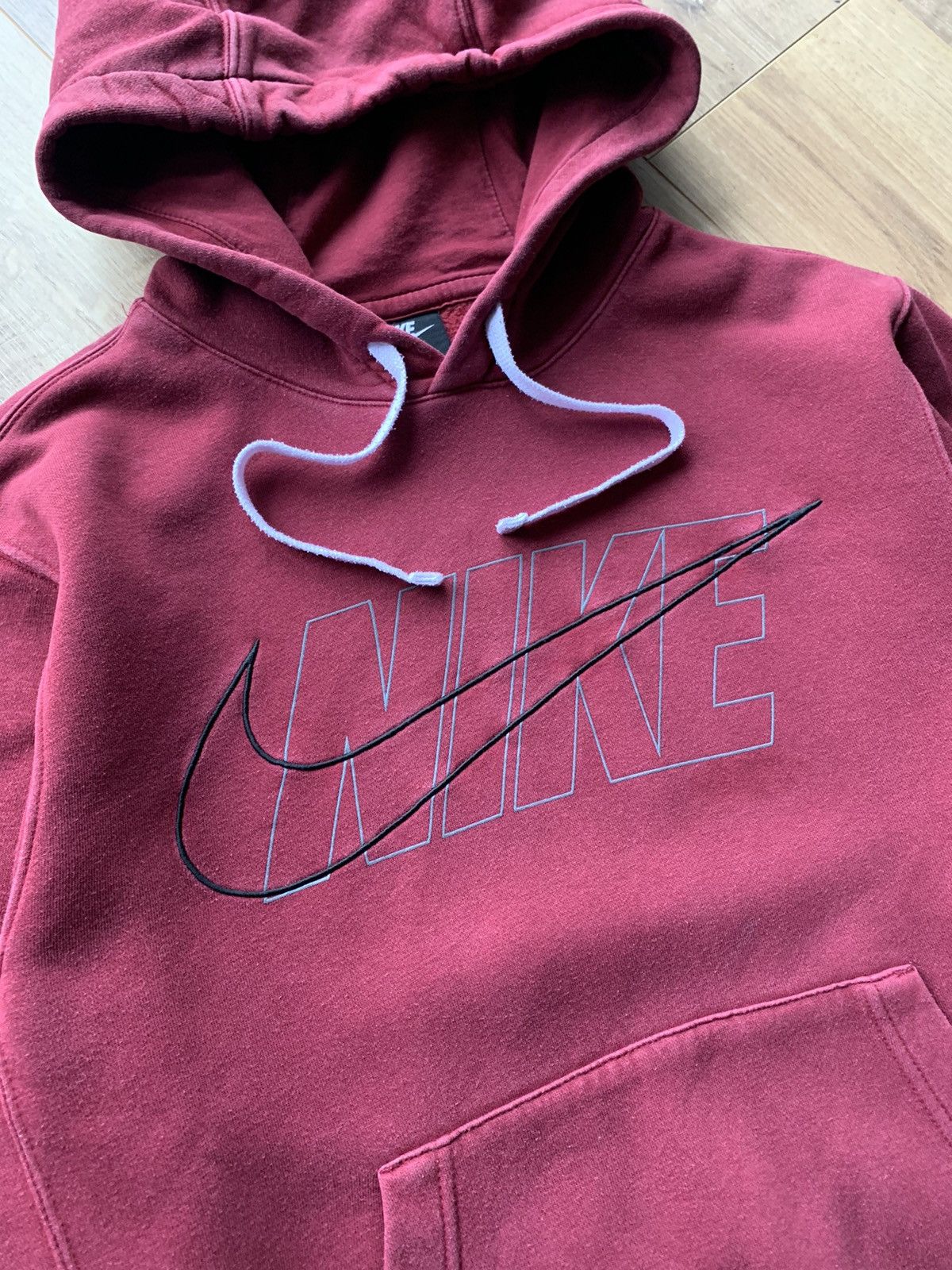 Vintage Vintage Nike Big Swoosh Logo Hoodie Size US S / EU 44-46 / 1 - 1 Thumbnail