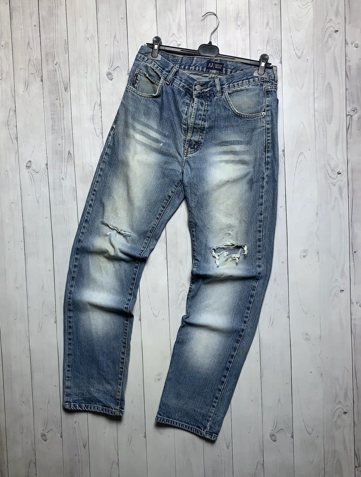Armani × Giorgio Armani × Vintage Vintage Giorgio Armani jeans denim size 32 distressed Size US 32 / EU 48 - 1 Thumbnail