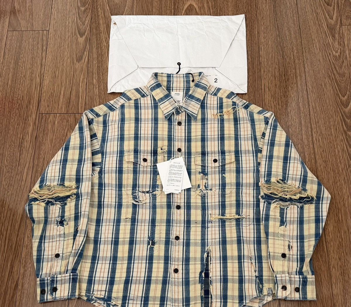 Visvim VISVIM 22SS PIONEER CHECK L/S CRASH Plaid Destroyed Shirt Size US S / EU 44-46 / 1 - 1 Thumbnail