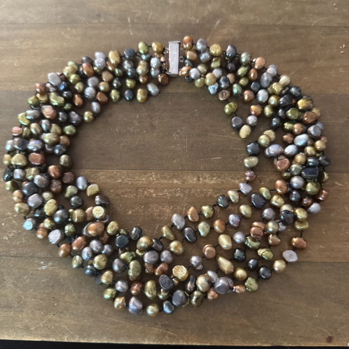 Vintage Vintage multi strand peacock freshwater pearl necklace Size ONE SIZE - 2 Thumbnail