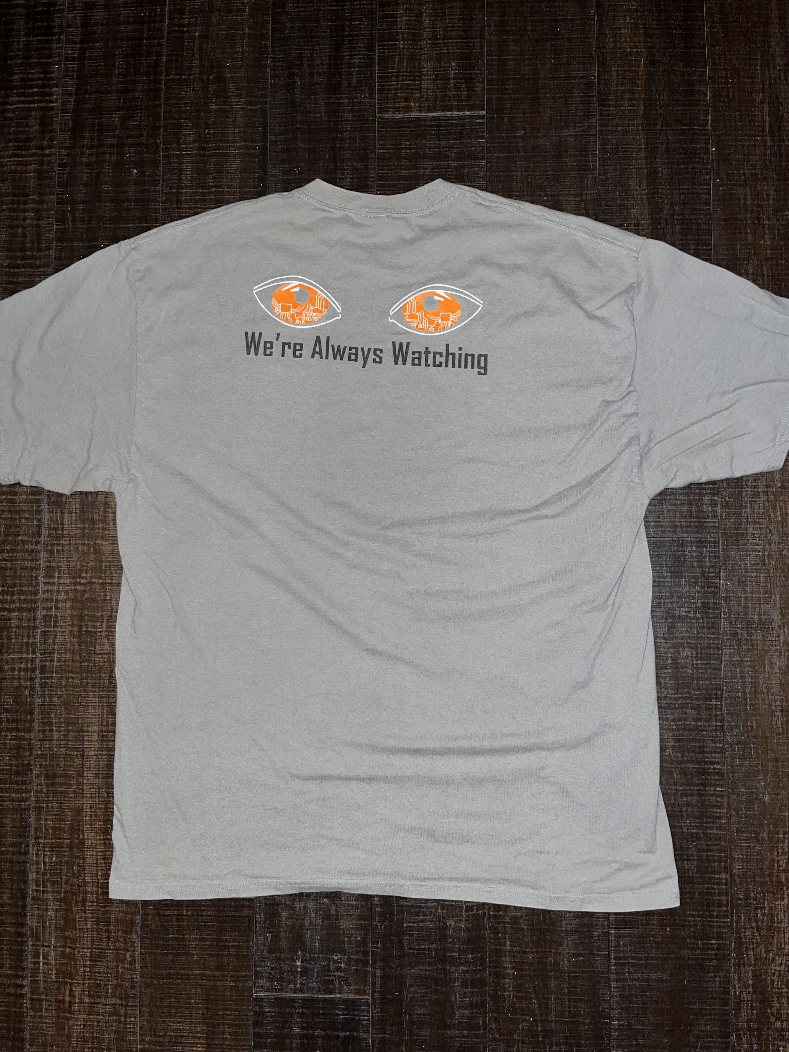 The Game × Vintage Y2K Tech Shirt "We're Always Watching" Size US XXL / EU 58 / 5 - 2 Thumbnail