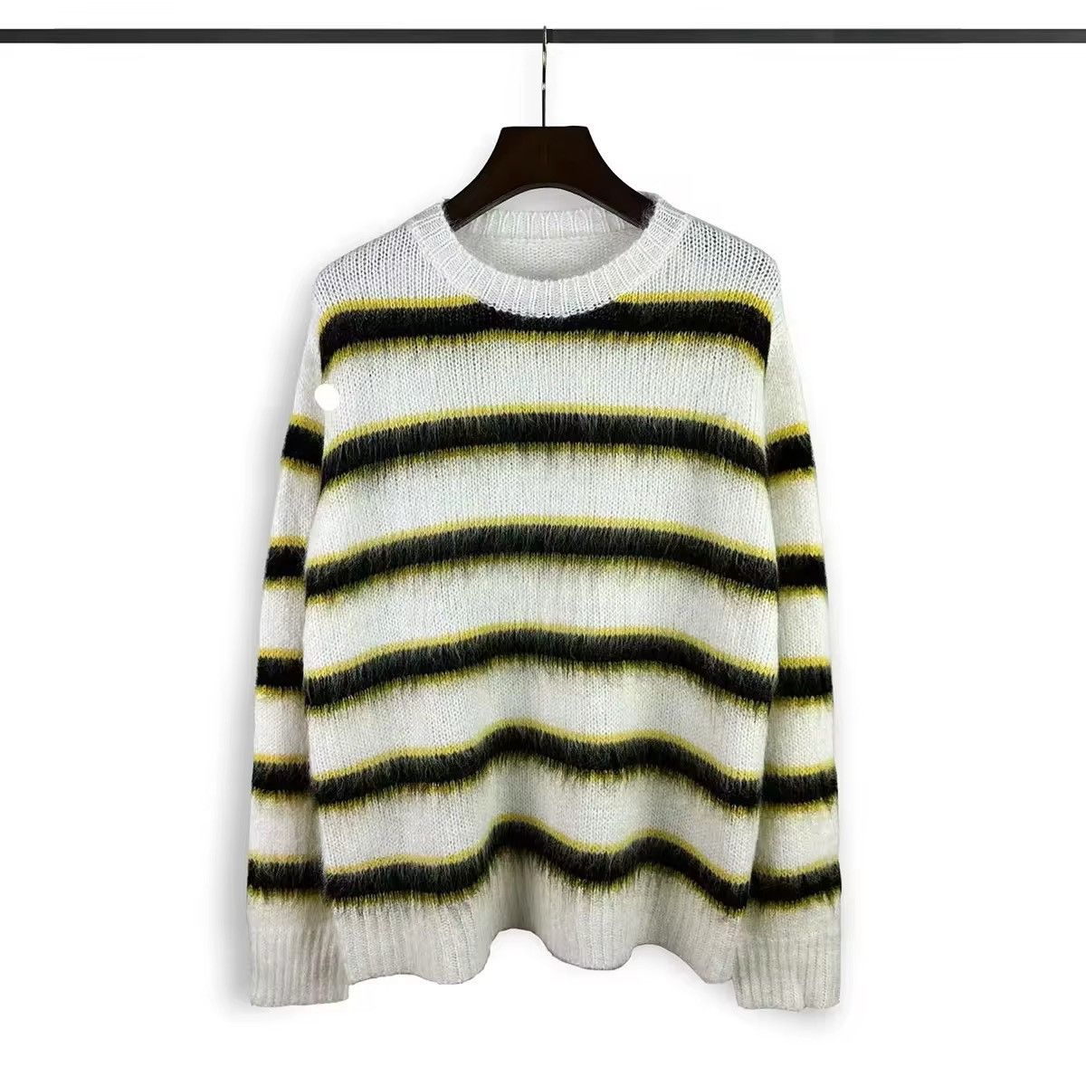 Vintage Streetwear Design Striped Knitted Sweater Pullover Size US M / EU 48-50 / 2 - 1 Thumbnail