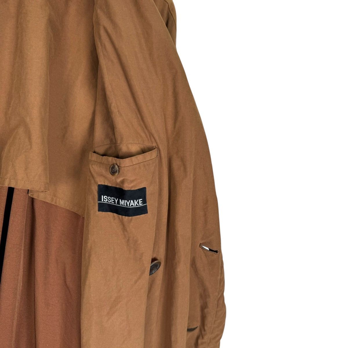 Issey Miyake 🌟90s ISSEY MIYAKE DOUBLE BREASTED OVERCOAT JACKET Size M / US 6-8 / IT 42-44 - 7 Thumbnail