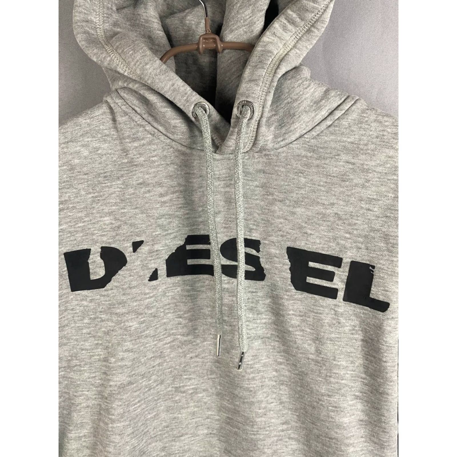 Diesel Diesel Hoodie Mens Size S Gray Cotton Long Sleeve Drawstring Kangaroo-Pocket Hooded Pullover Size US S / EU 44-46 / 1 - 4 Thumbnail
