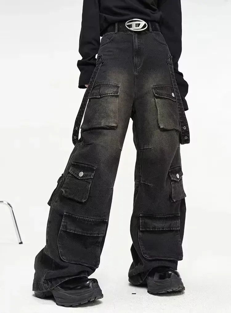 Multi-pocket Loose Fit Jeans Pants