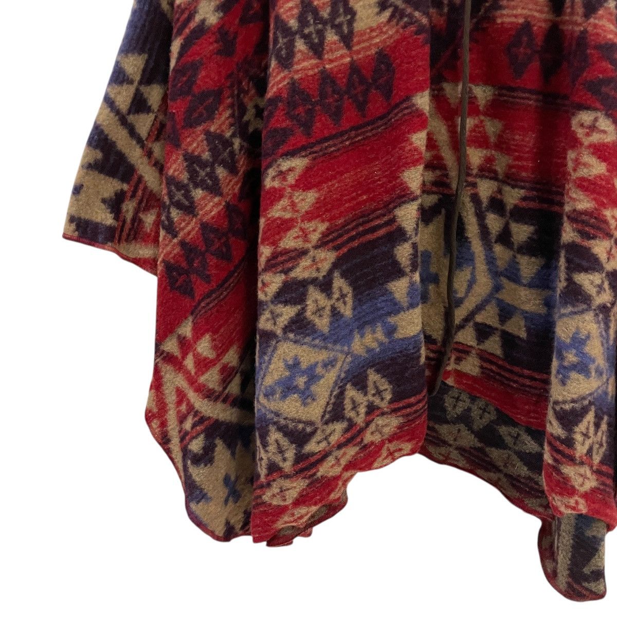 Japanese Brand Vintage Rule Ardites Aztex Navajo Art Knit Italian Ponchos Size ONE SIZE - 4 Thumbnail