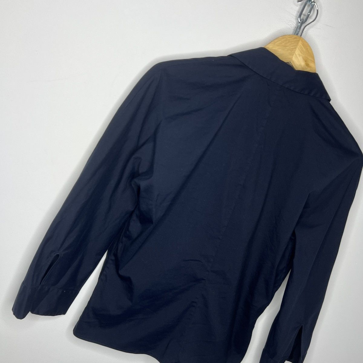Designer × Prada Prada White stretch cotton blend button down shirt Size S / US 4 / IT 40 - 11 Thumbnail