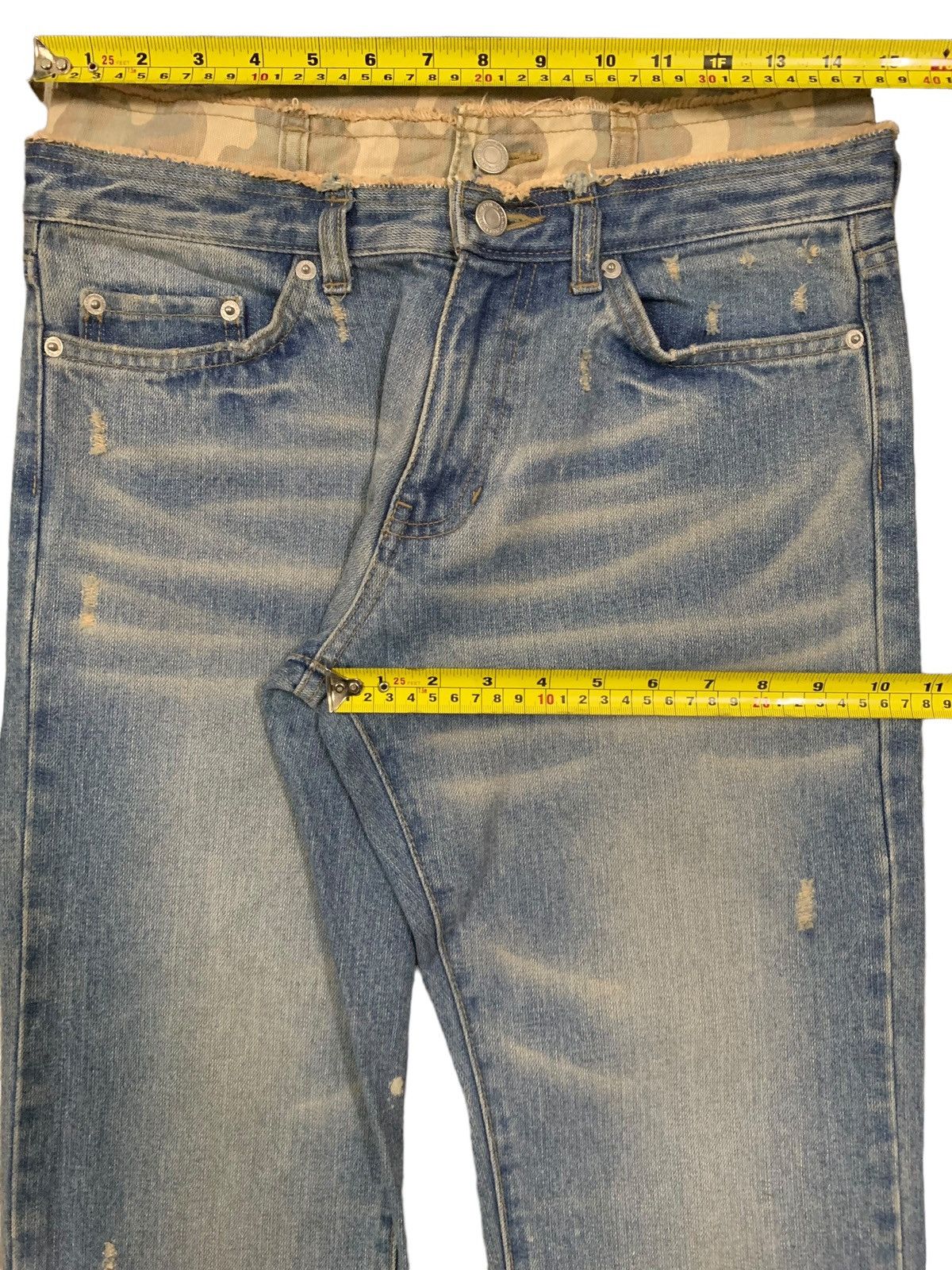 14th Addiction Vintage Japanese Brand Camo Double Waisted Splatter Jeans Size US 30 / EU 46 - 15 Thumbnail