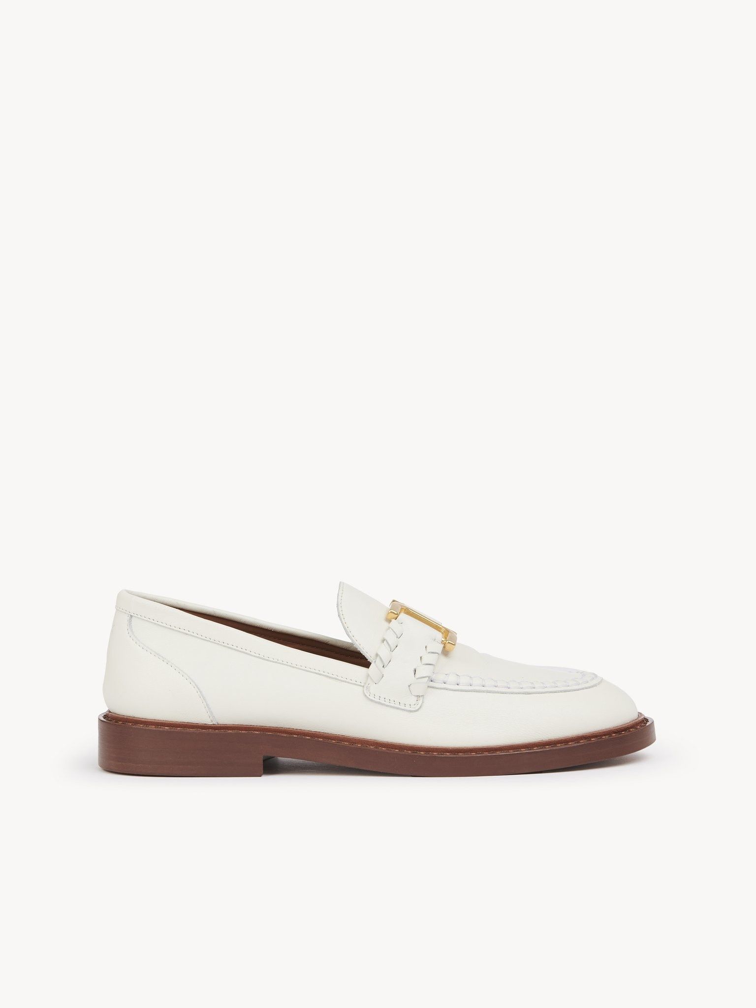 Chloe o1loc1c0425 CHC23 Marcie Loafers in White Size US 8 / IT 38 - 1 Thumbnail