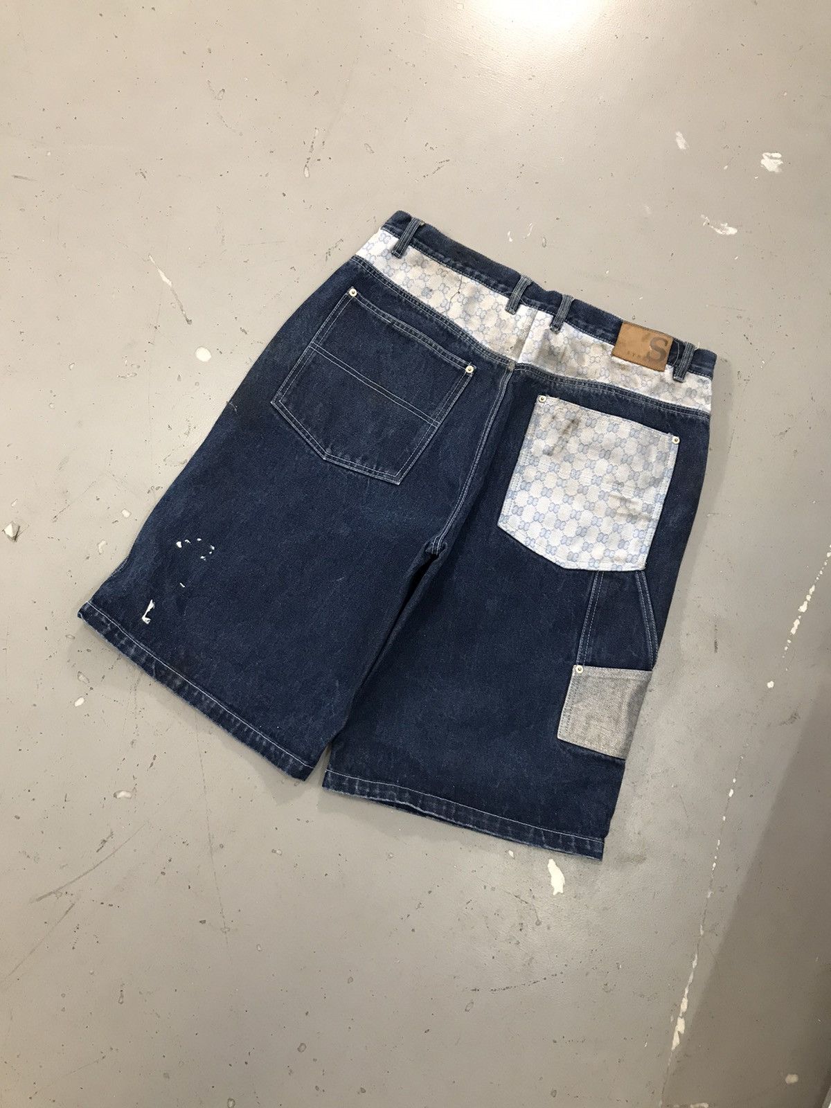 Vintage Vintage synergy patchwork dusty denim short Size US 36 / EU 52 - 9 Thumbnail